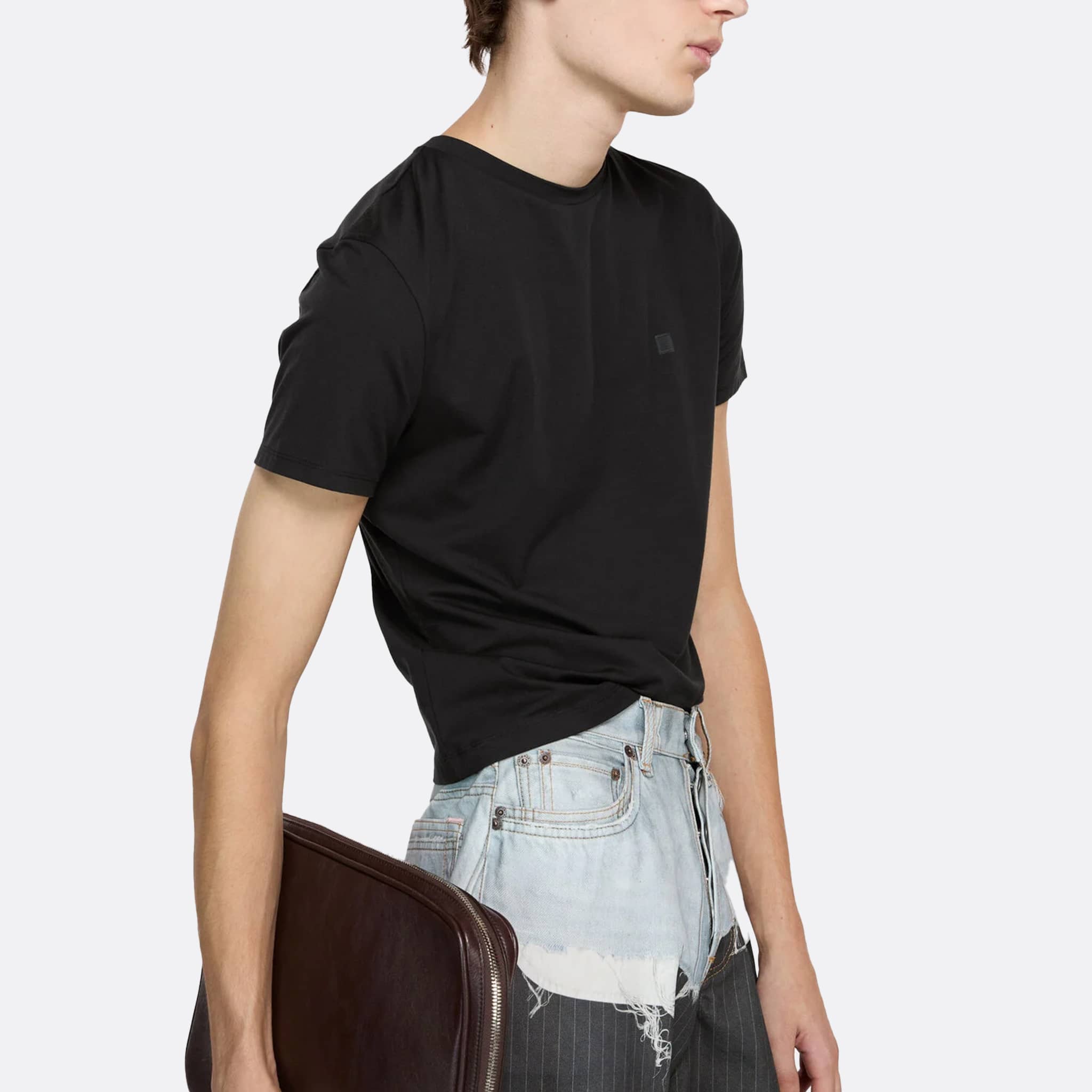 Face Logo T-Shirt by Acne Studios in Black