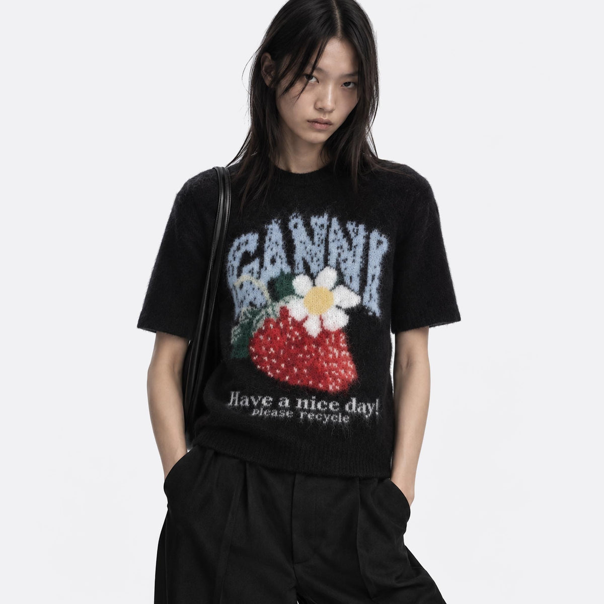 Brushed Alpaca T-Shirt from GANNI