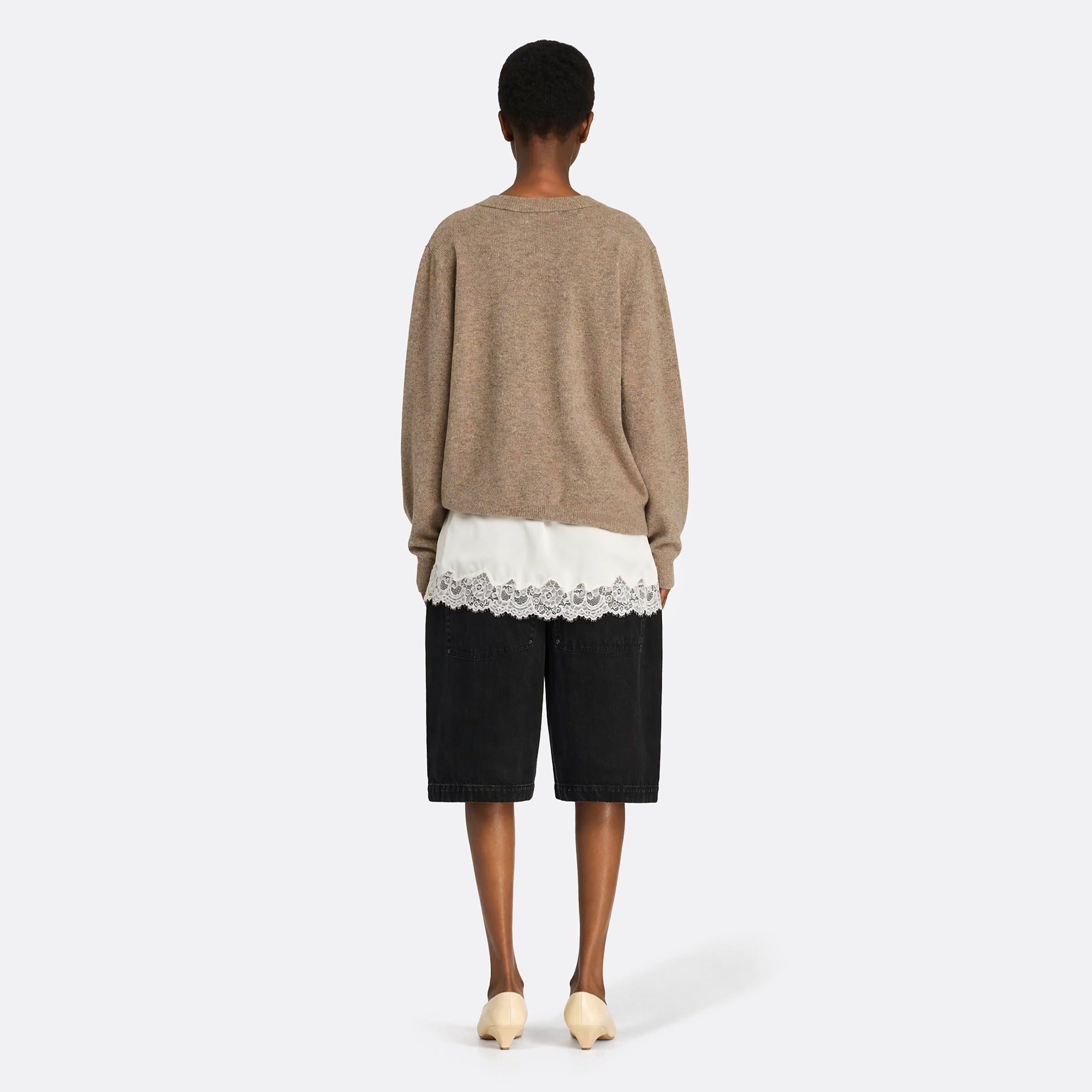 Entire Studios Spar Denim Shorts in Magnetite Black