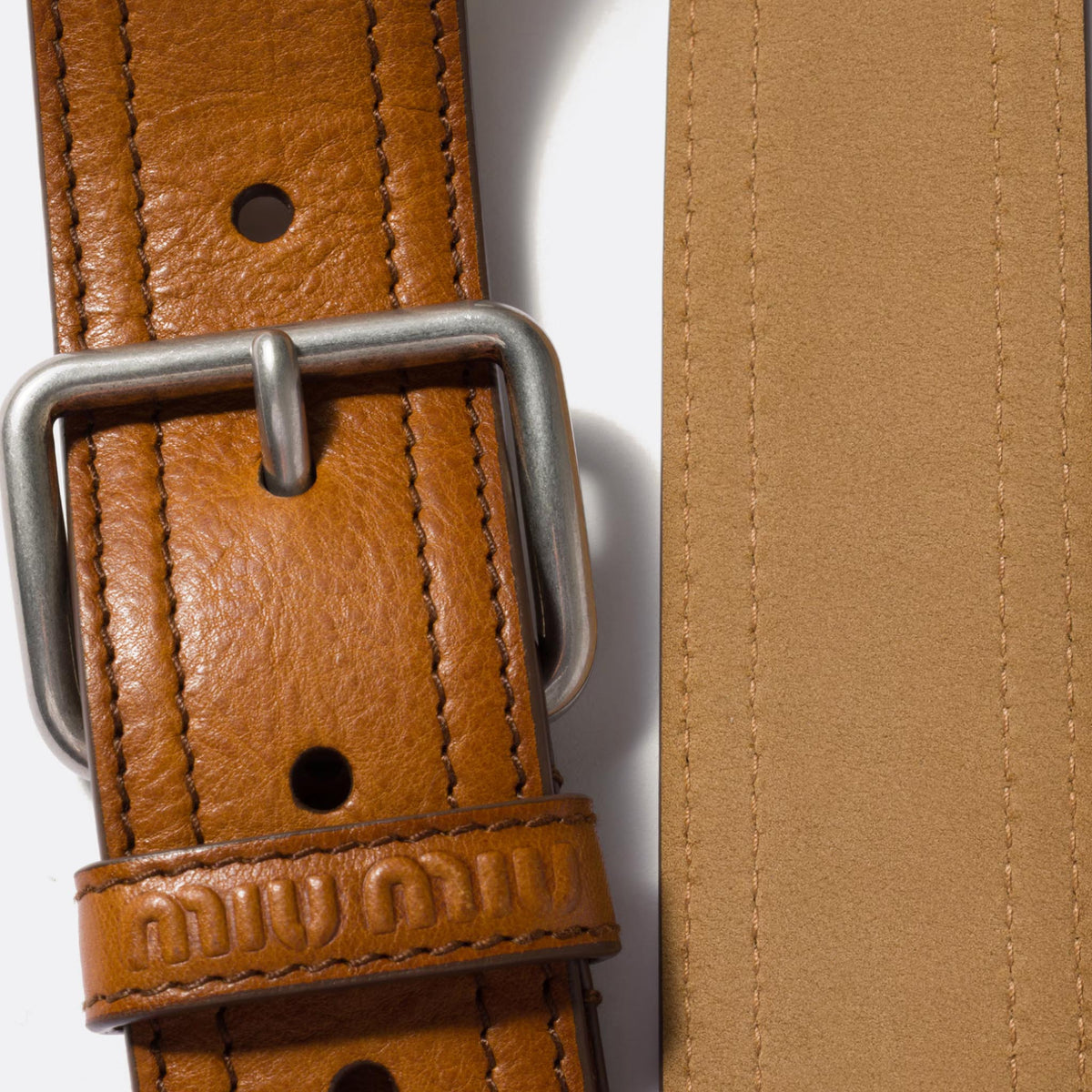 Leather Belt from Miu Miu
