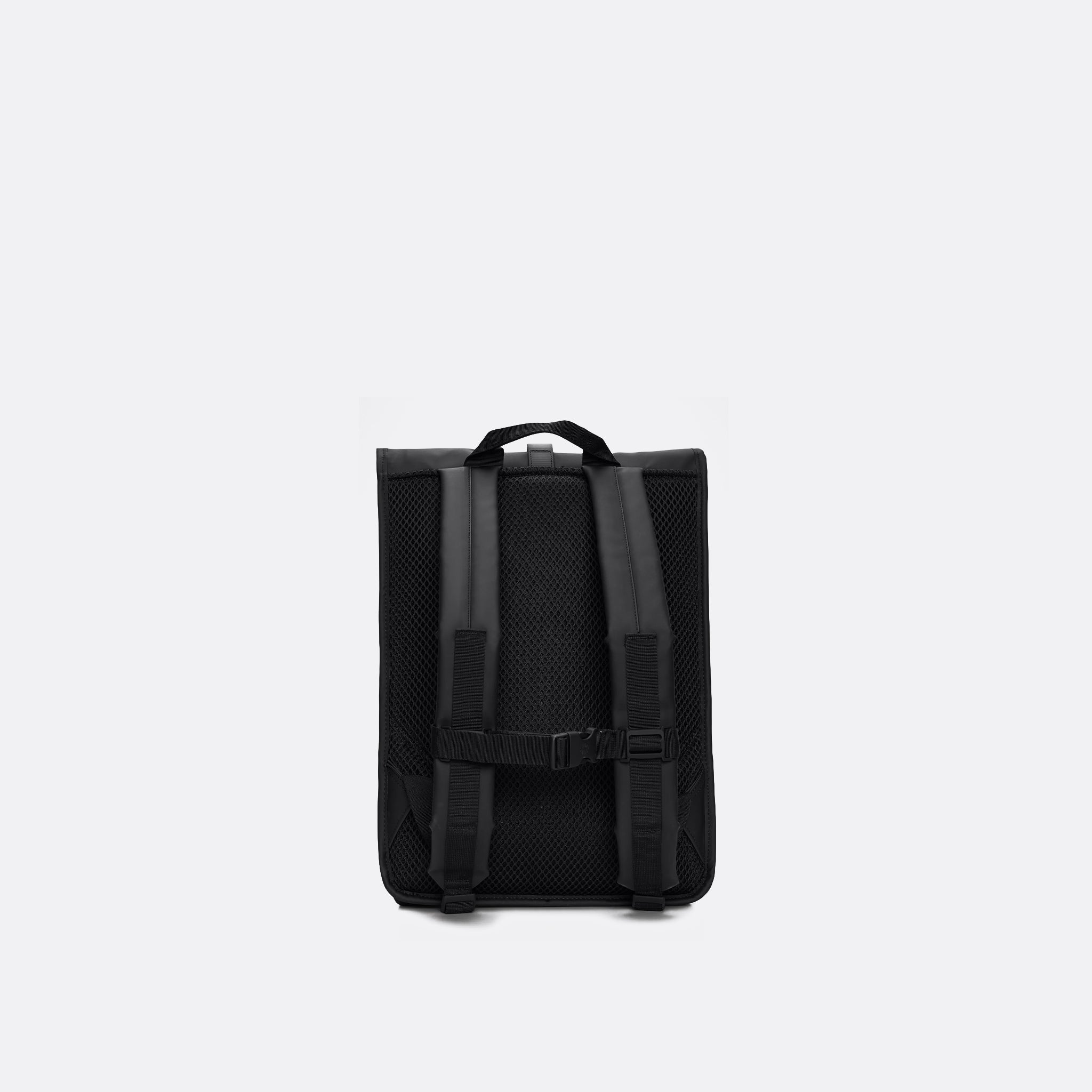 RAINS Rolltop Rucksack in Black