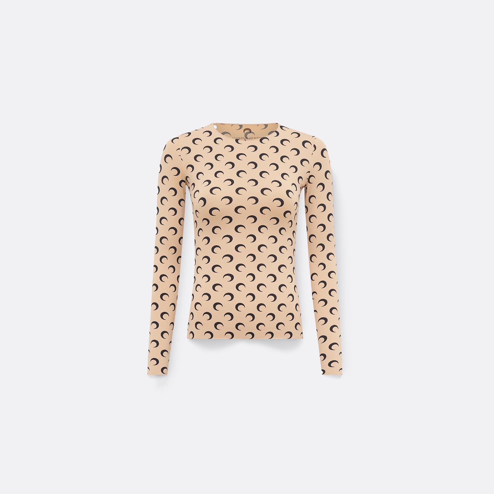 Moon Jersey Second Skin Crewneck Top by Marine Serre