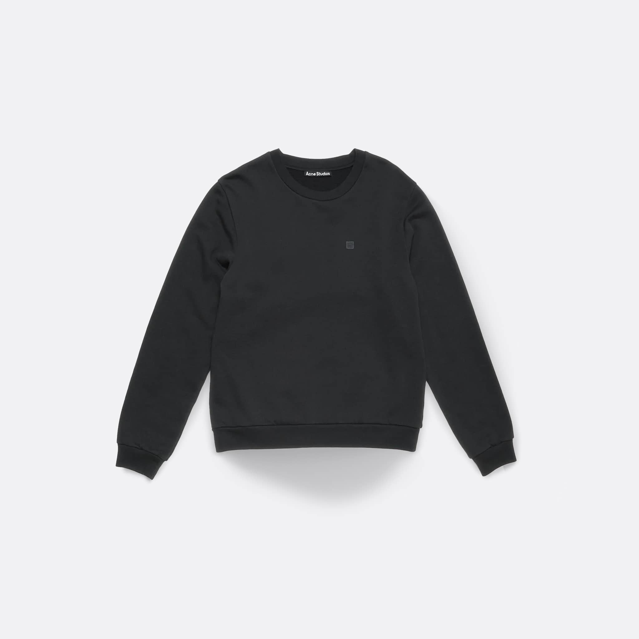 Face Logo Fleece Sweater by Acne Studios in Black