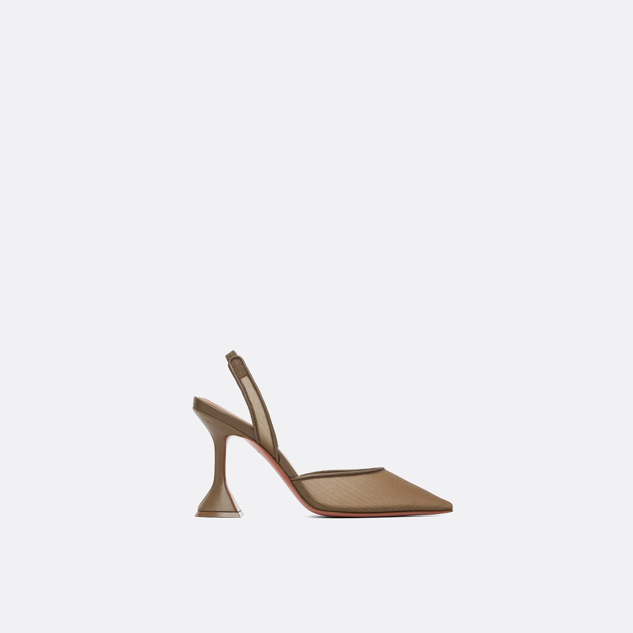 Holli Mesh Sling 95 Pumps from Amina Muaddi in Taupe