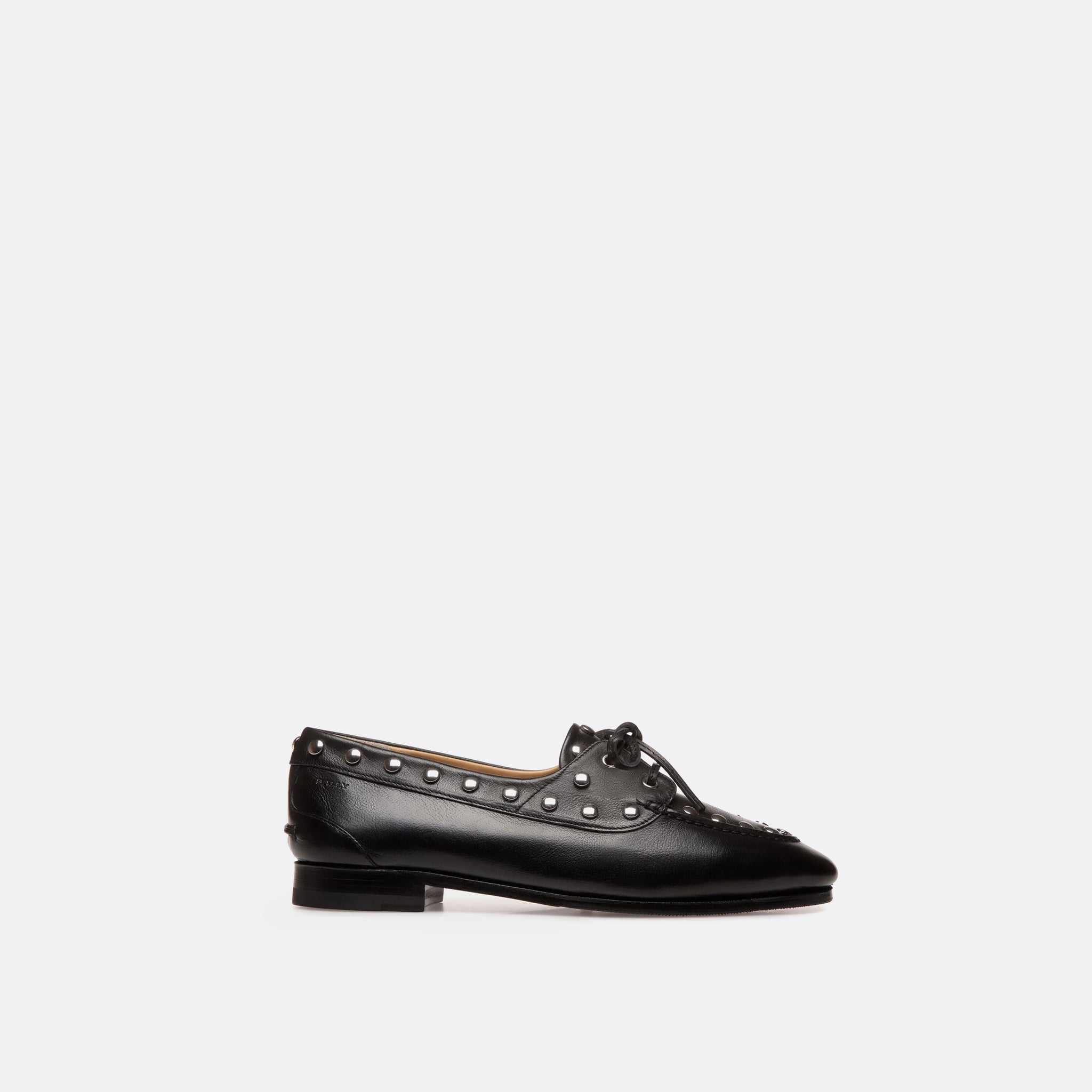 BALLY Plume Moccasin in Black Leather