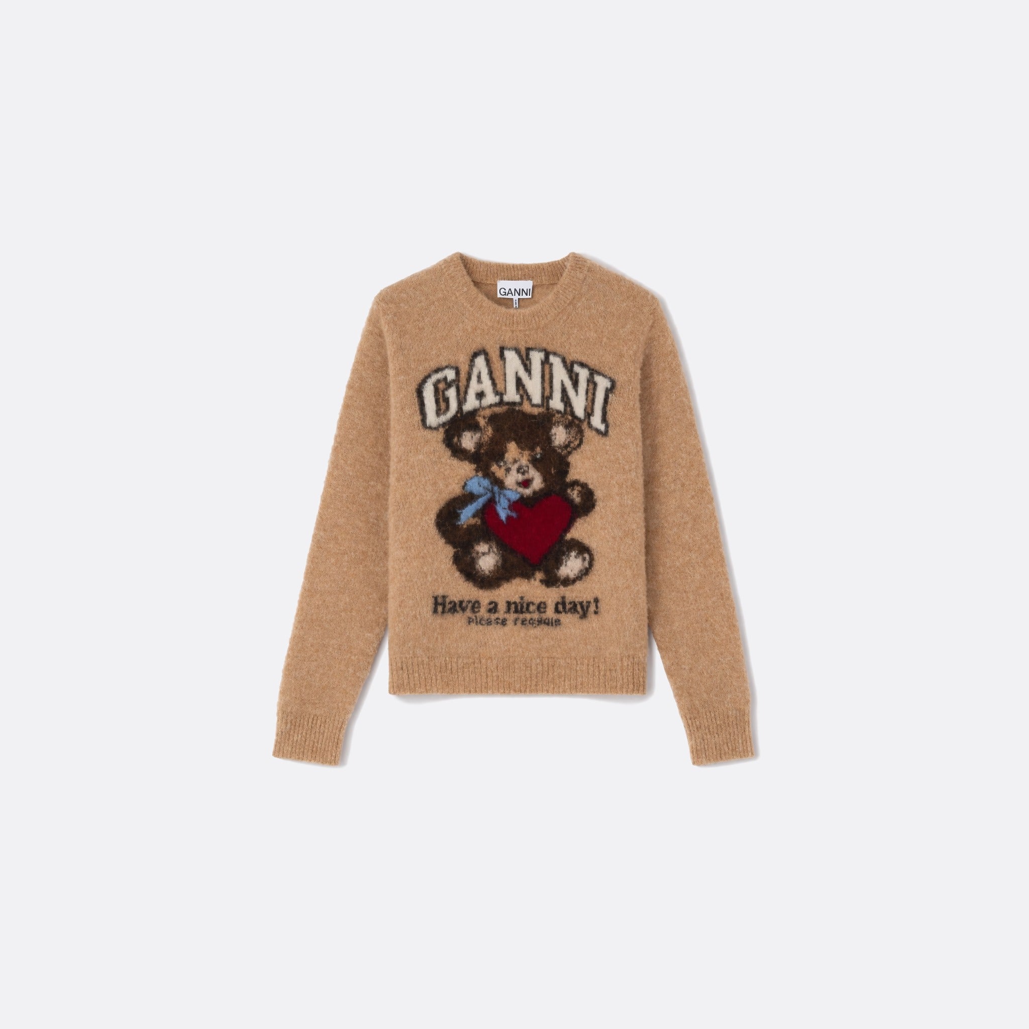  Brushed Alpaca Bear Sweater by GANNI 