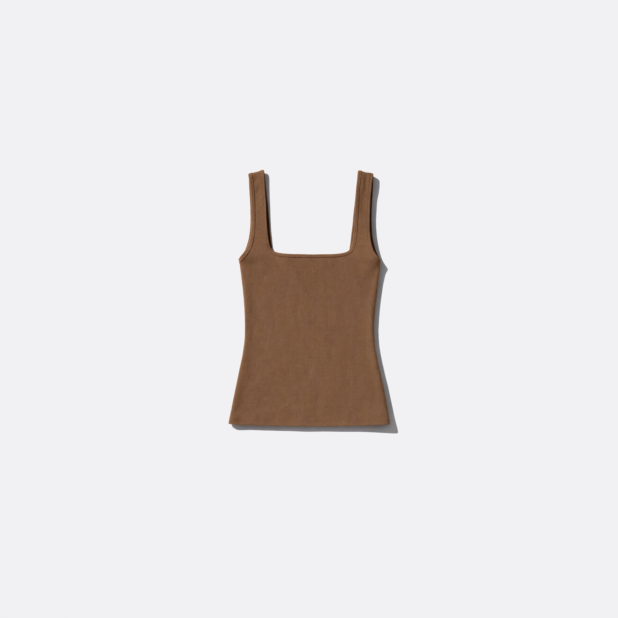 Squared Neck Top from Entire Studios in Tan