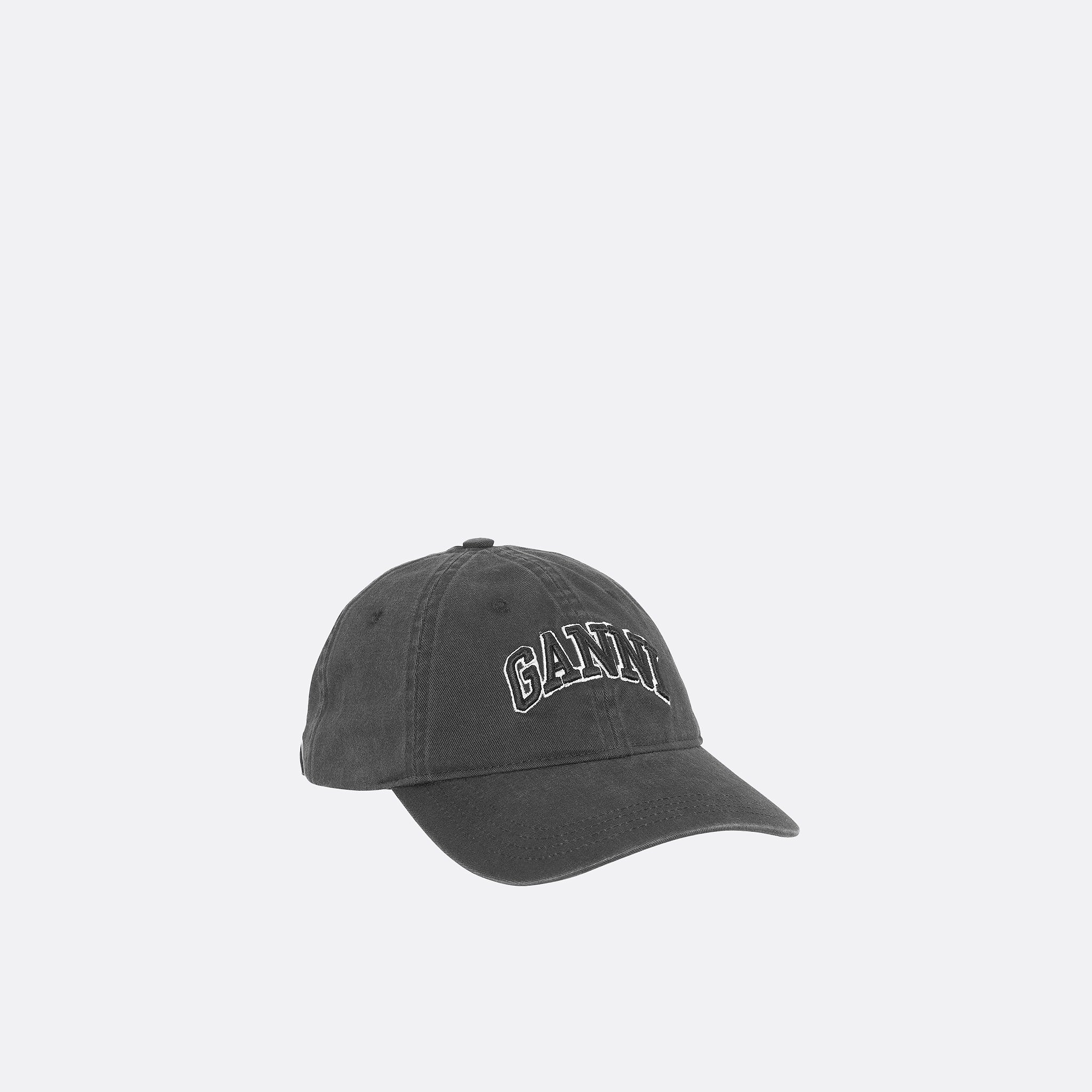 Canvas Cap by Ganni in Black