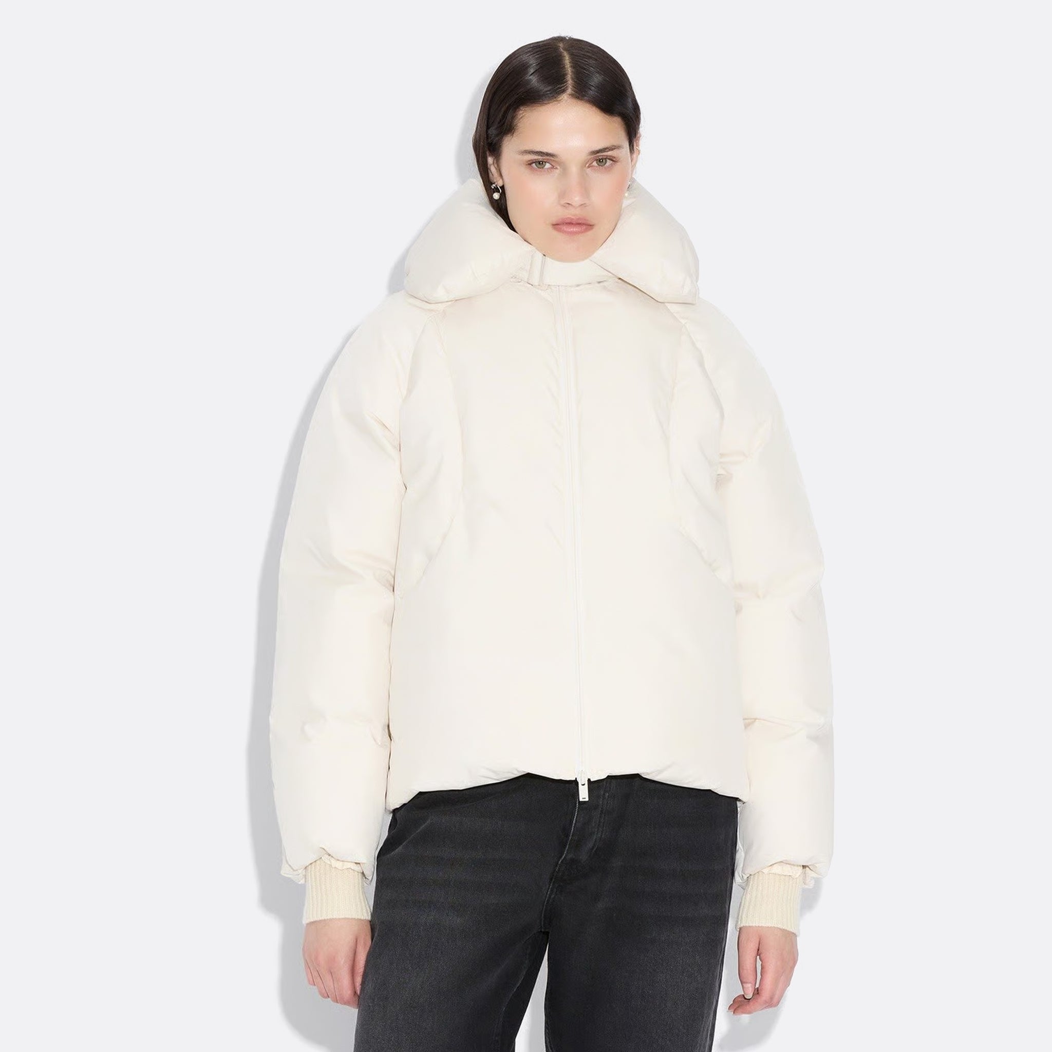 Holzweiler Vikki Down Jacket in Ecru