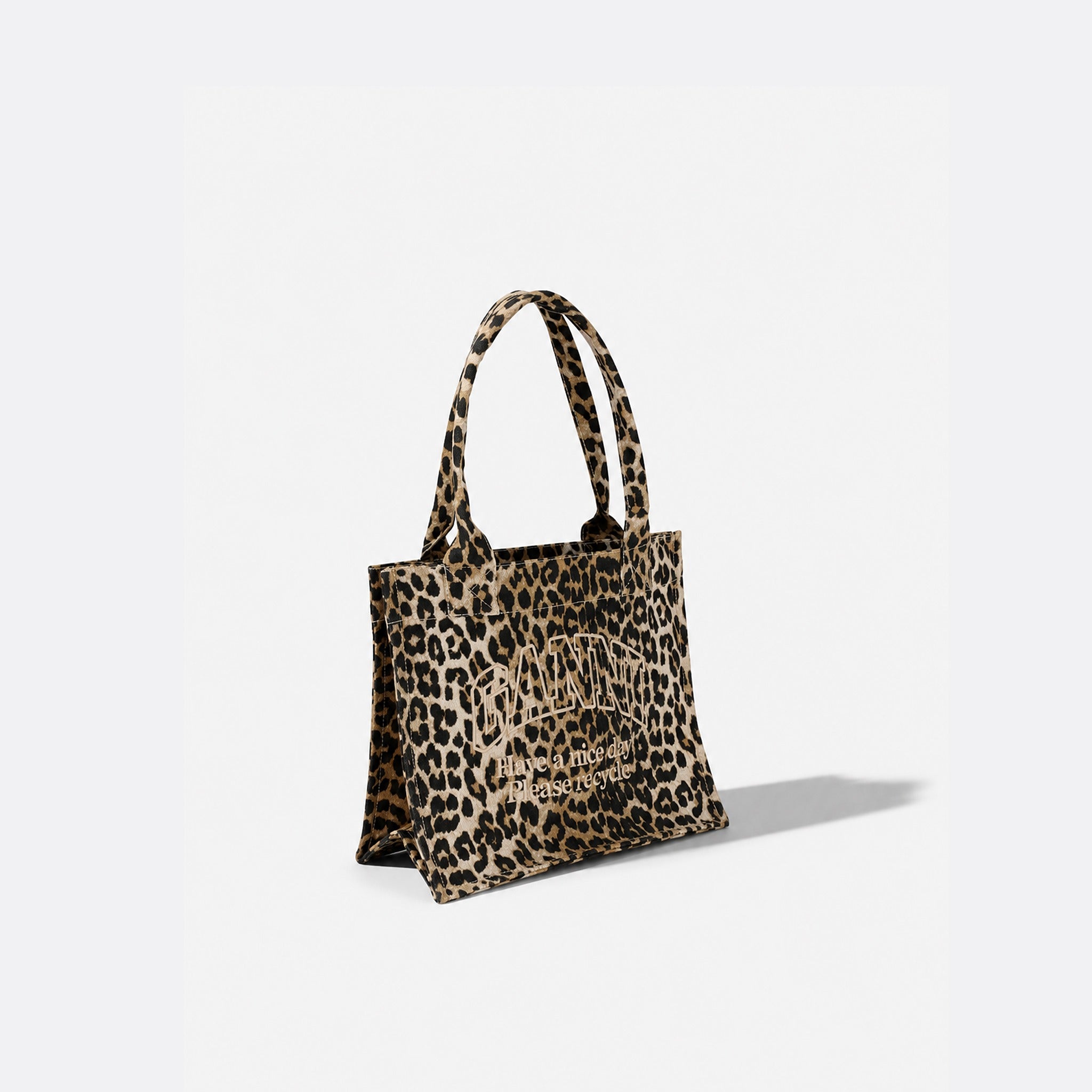 Leopard Print Large Tote Bag from GANNI