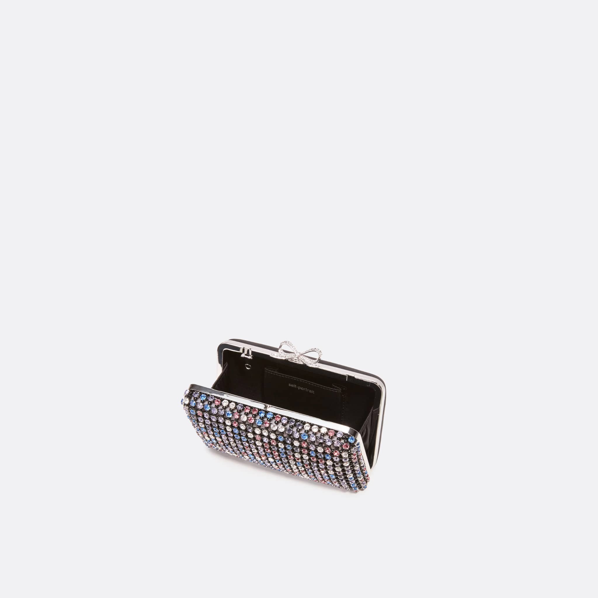 Multi Crystal Chainmail Clutch by Self-Portrait