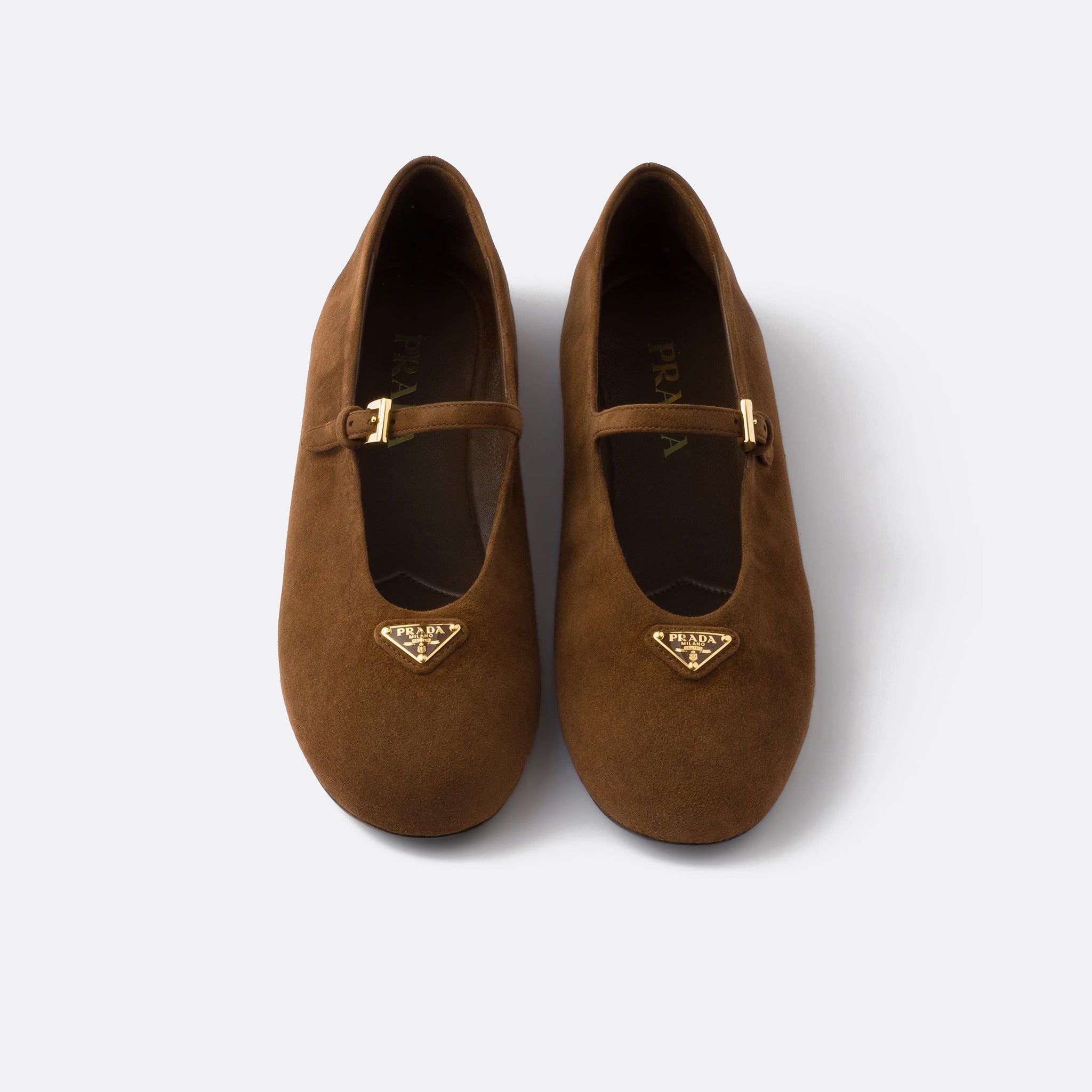 Suede Ballerinas from Prada in Brown