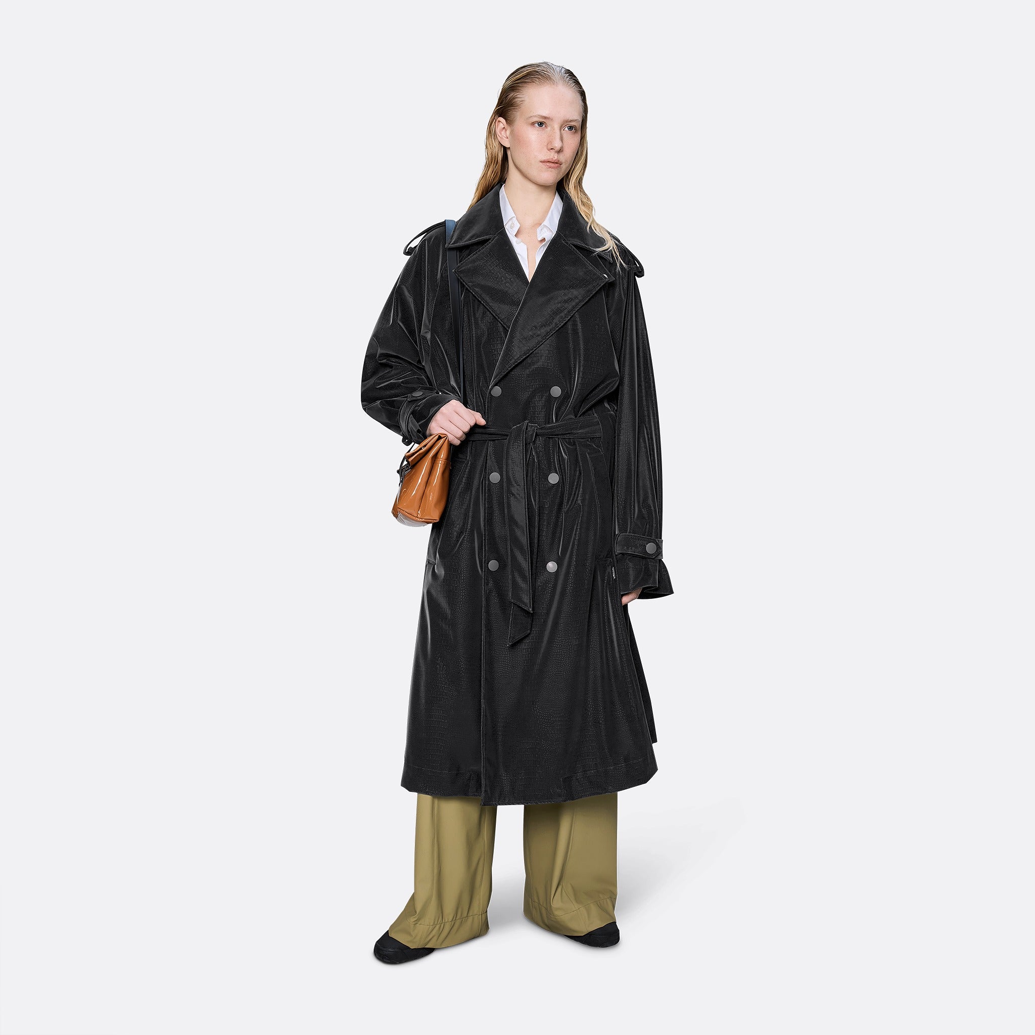 The W3 Trench Coat from Rains in Black