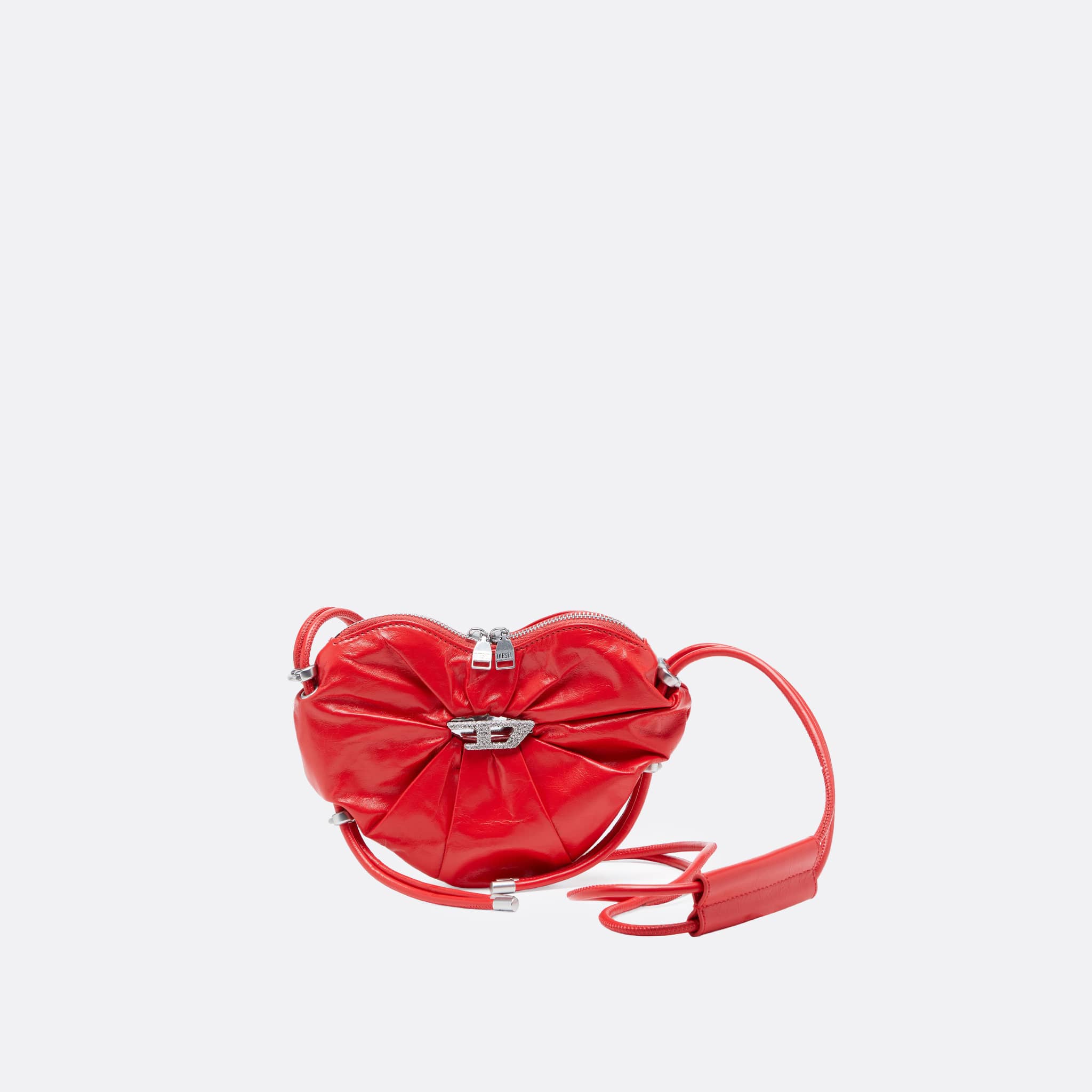 Scrunch-D Heart Shoulder Bag by Diesel in Red