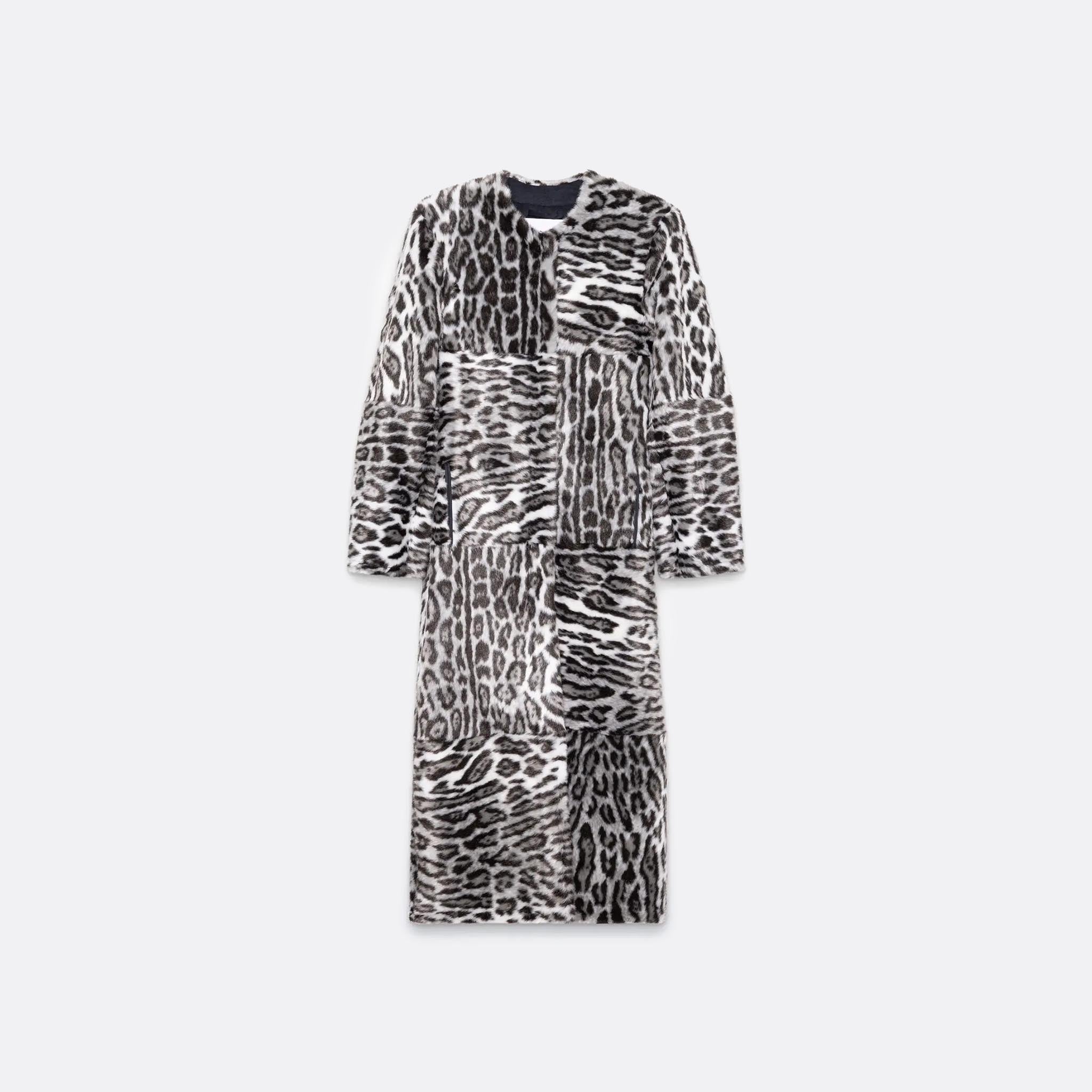 STAND STUDIO Hilma Faux Fur Leopard Coat