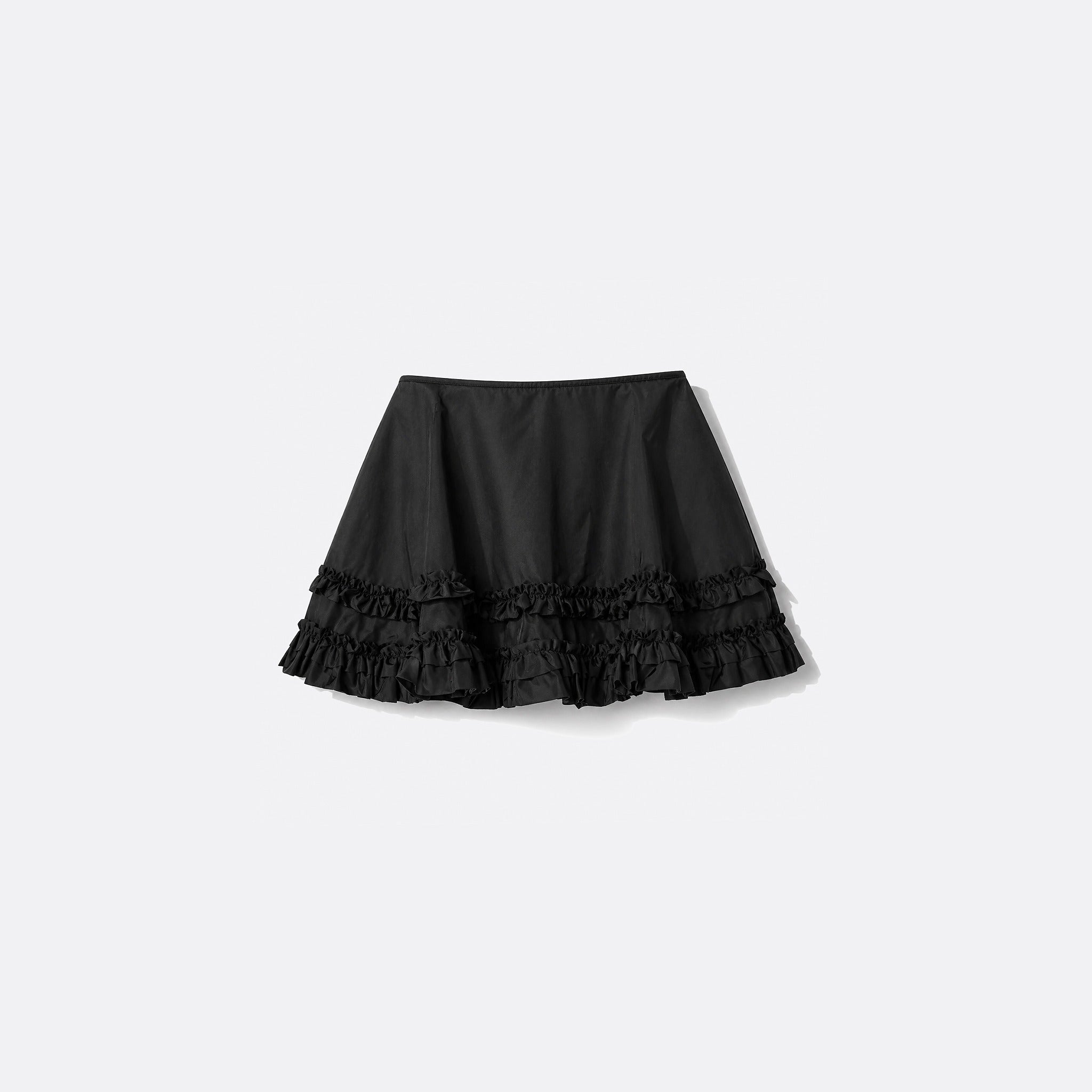 Duchesse Nylon Mini Frill Skirt from GANNI