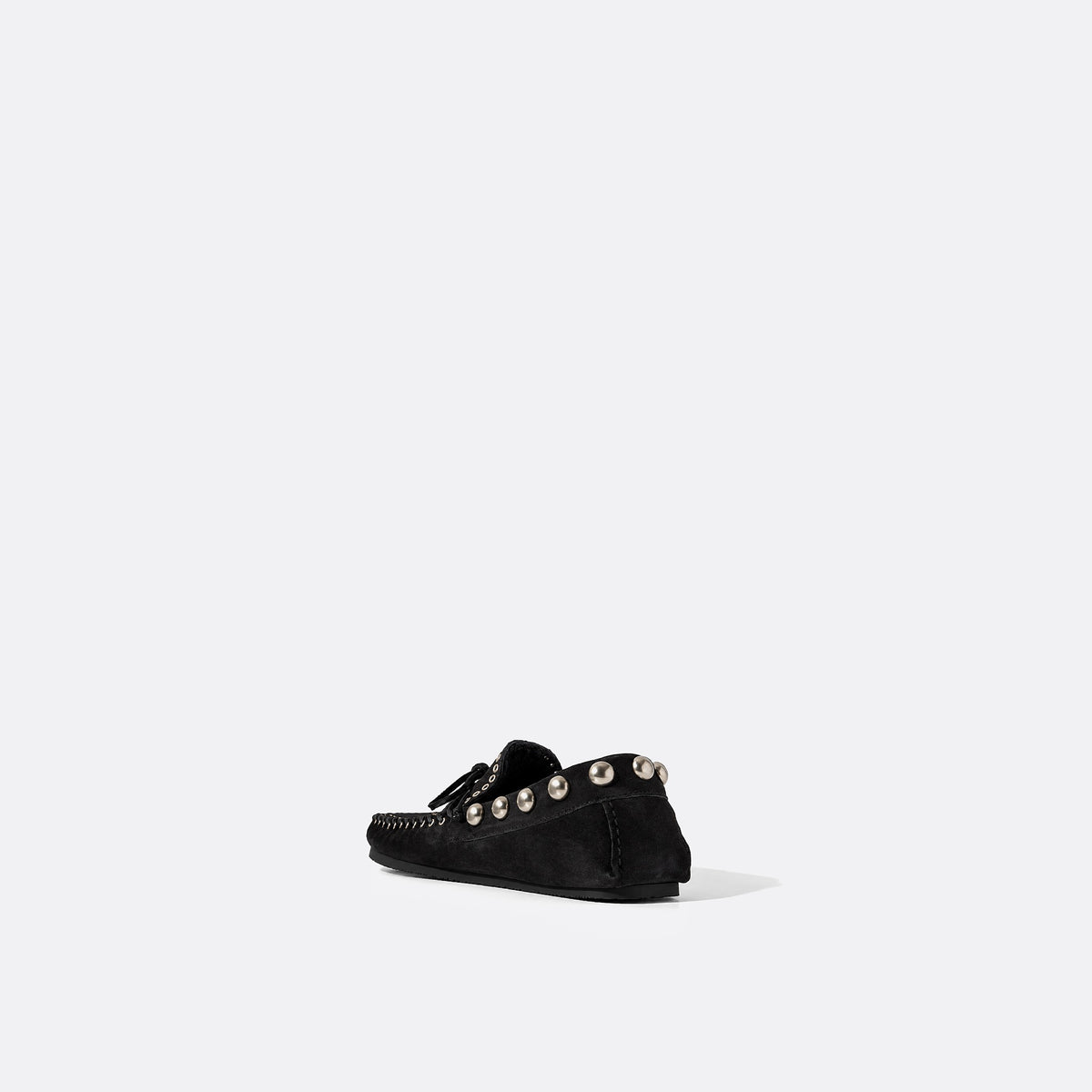 Fitza Studded Shearling-Trimmed Suede Loafers from Isabel Marant