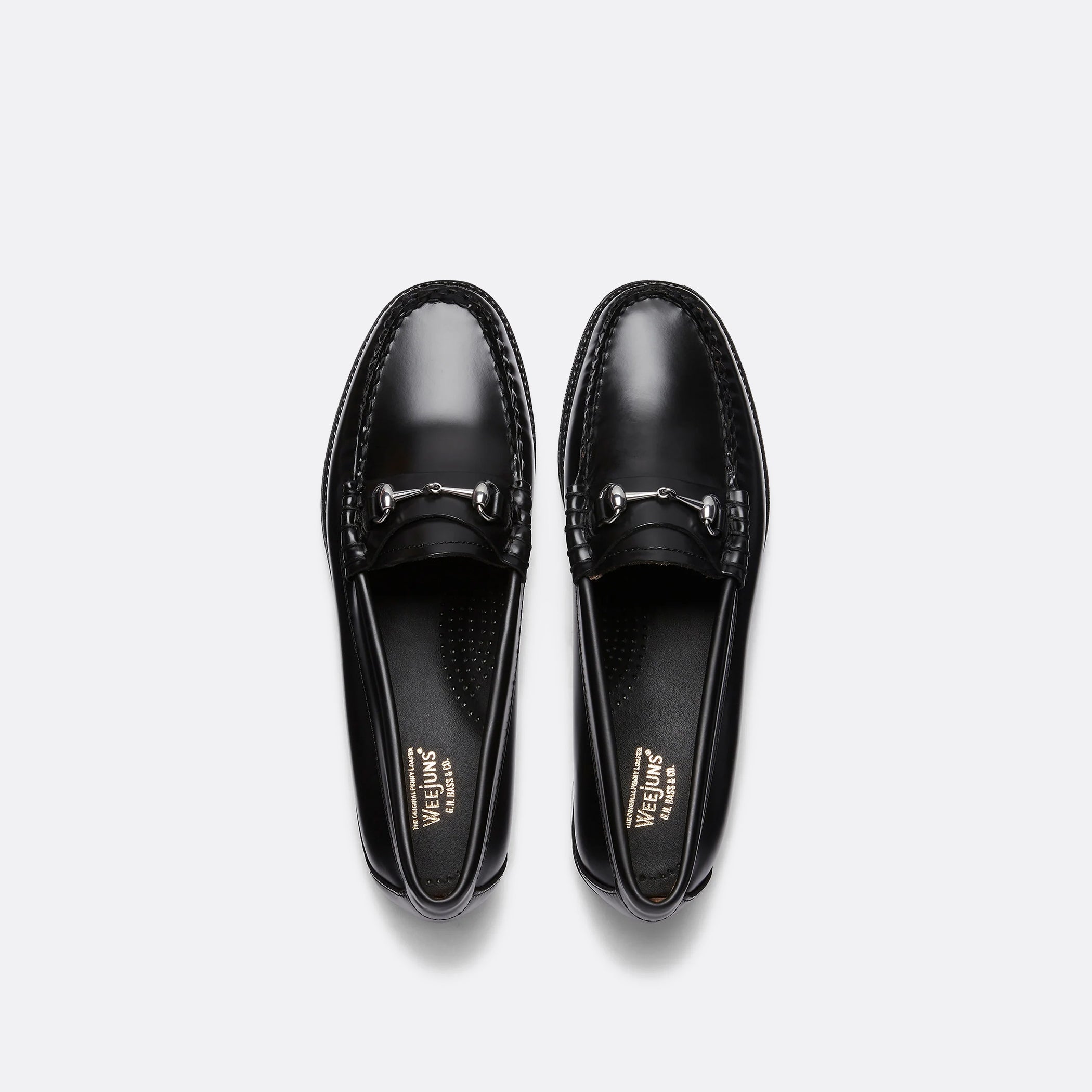 G.H Bass Easy Weejuns Lianna Horsebit Loafers in Black Leather