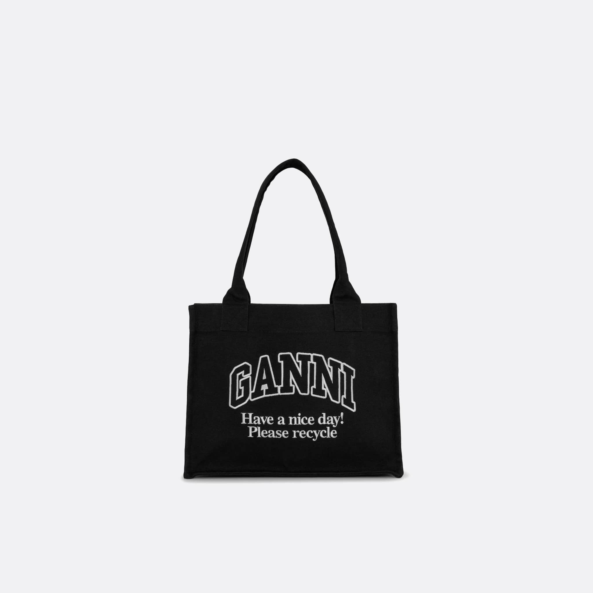 Large Easy Shopper from Ganni in Black