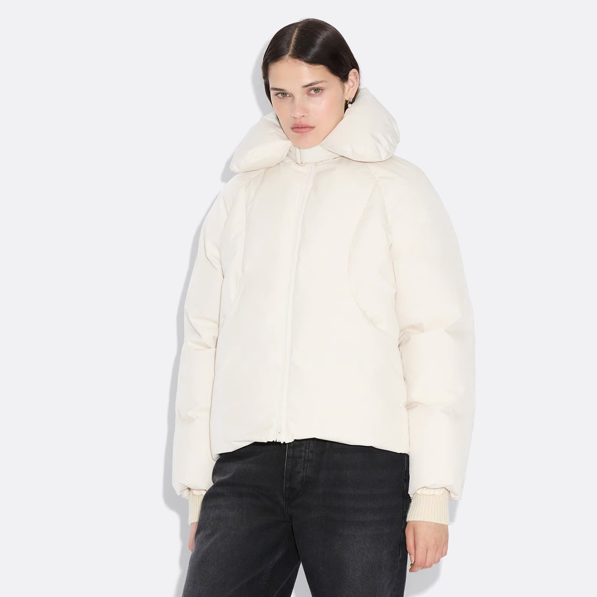 Holzweiler Vikki Down Jacket in Ecru