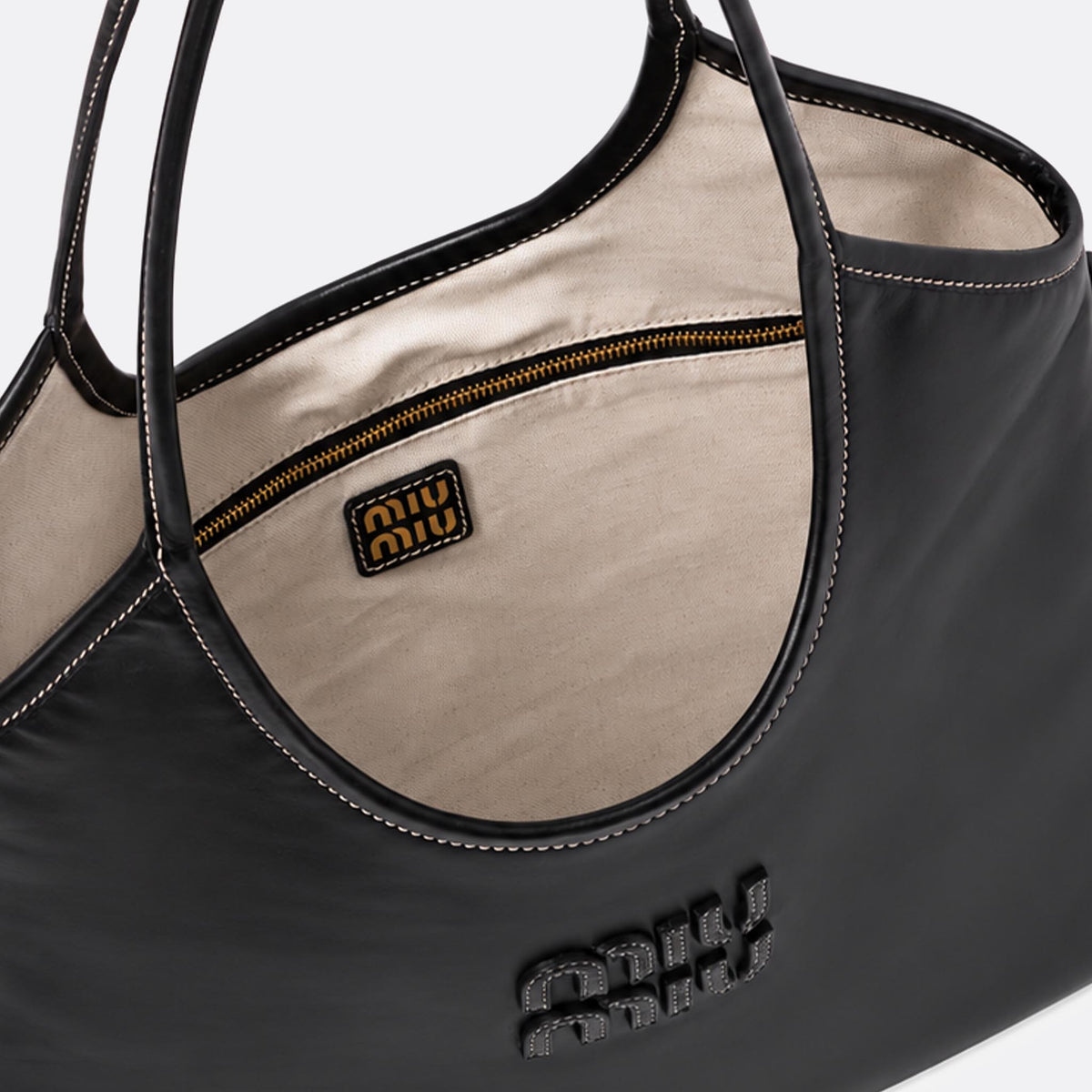 Ivy Leather Shoulder Bag from Miu Miu