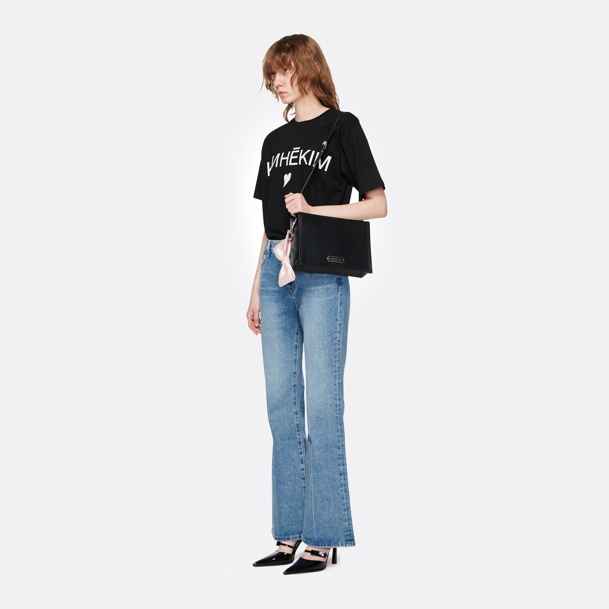 Kimhekim Heart T-Shirt in Black