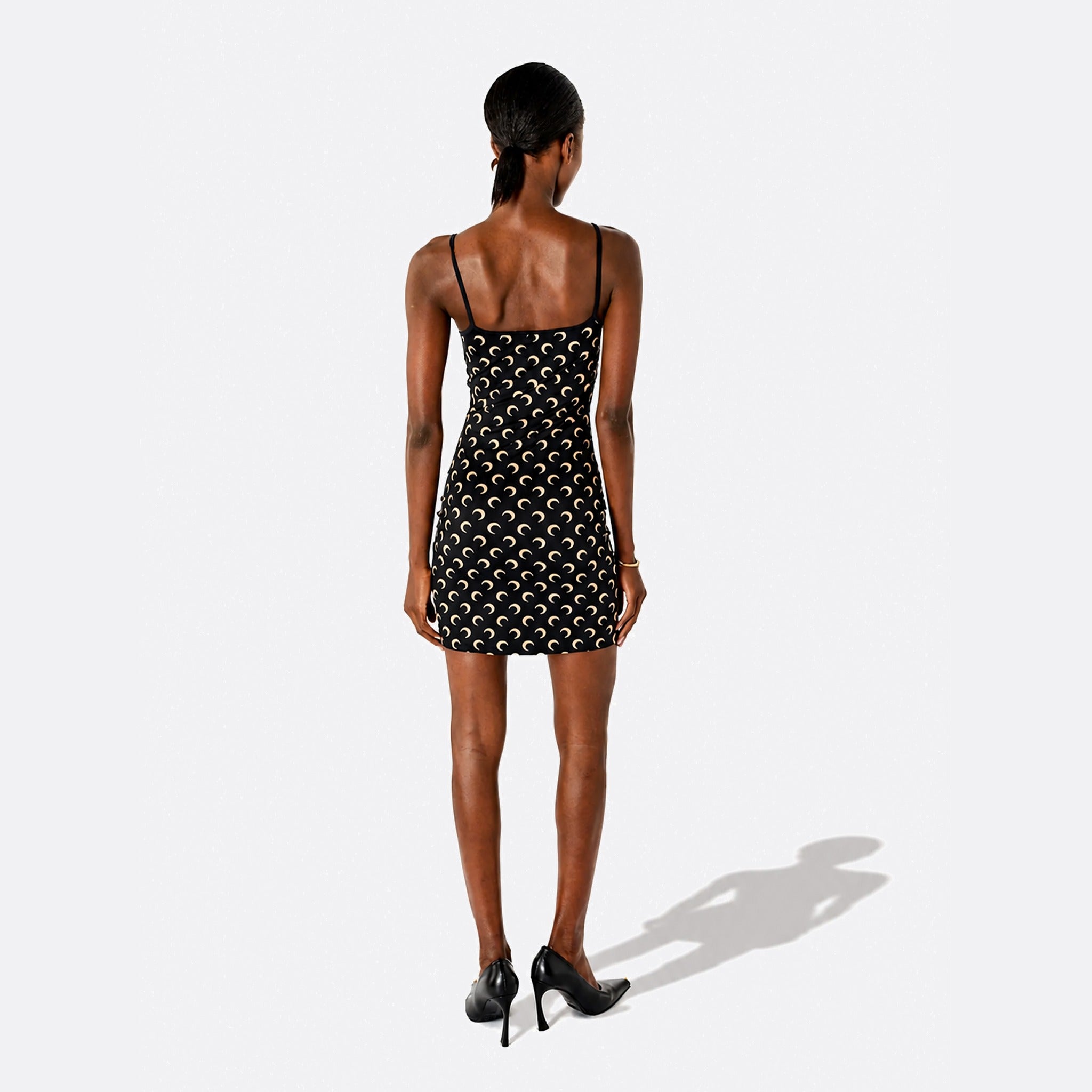 Moon Printed Jersey Strap Mini Dress from Marine Serre 