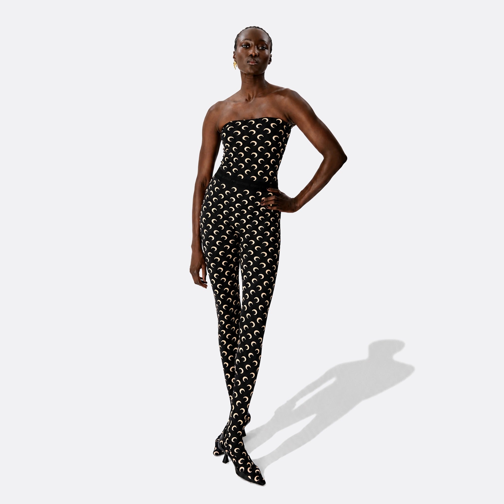 Recycled Moon Jersey Stirrup Leggings from Marine Serre