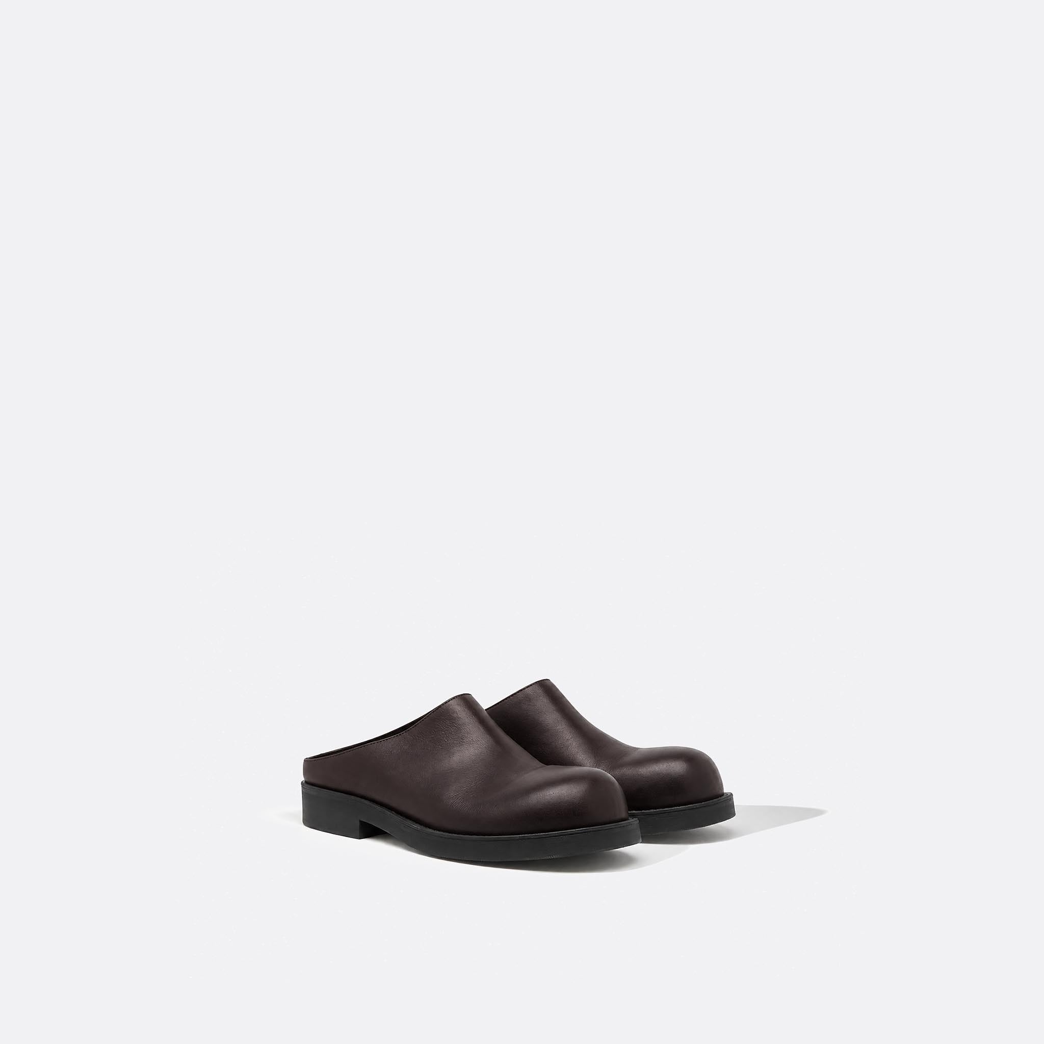 Round-Toe Leather Biker Mules from MM6 Maison Margiela
