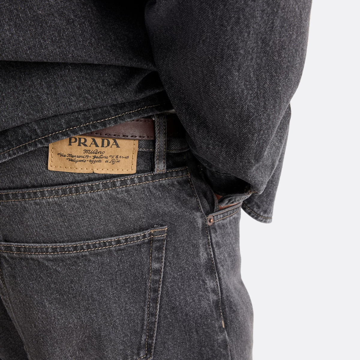 Vintage-Look Denim Jeans from Prada