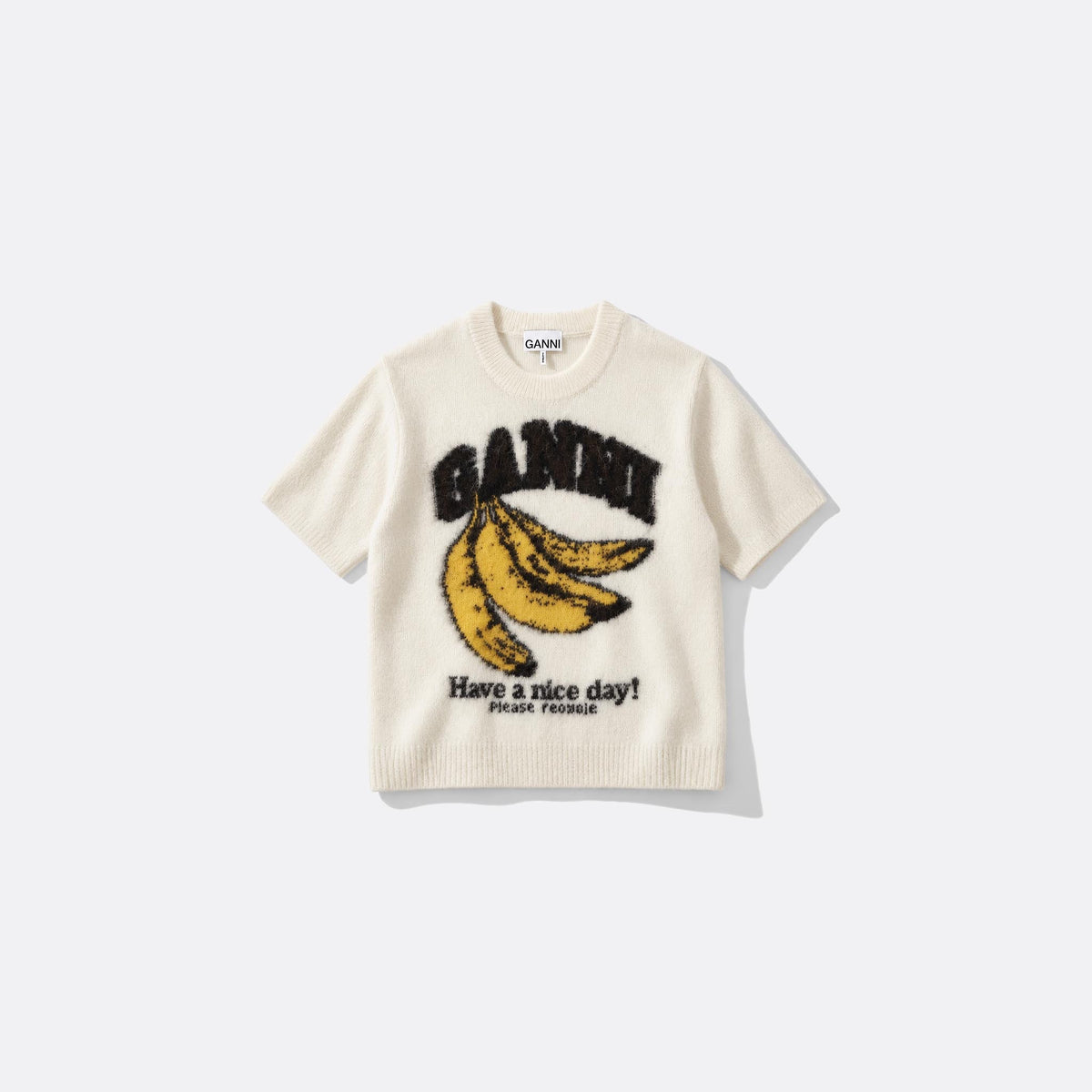Brushed Alpaca Graphic T-Shirt from GANNI