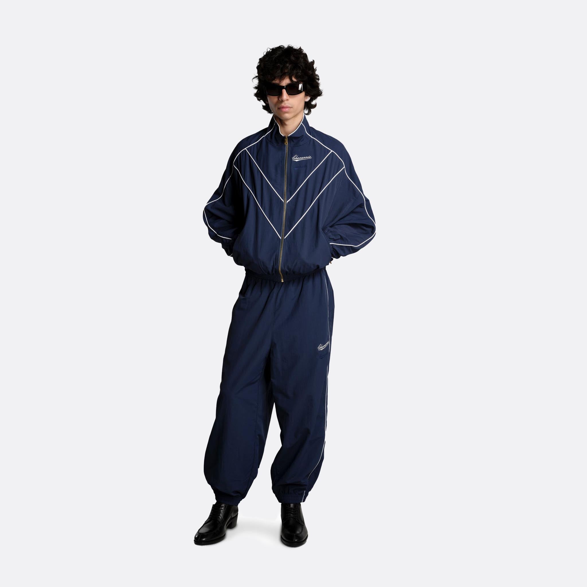 WILLY CHAVARRIA Bad Boy Track Jacket in Prussian Blue