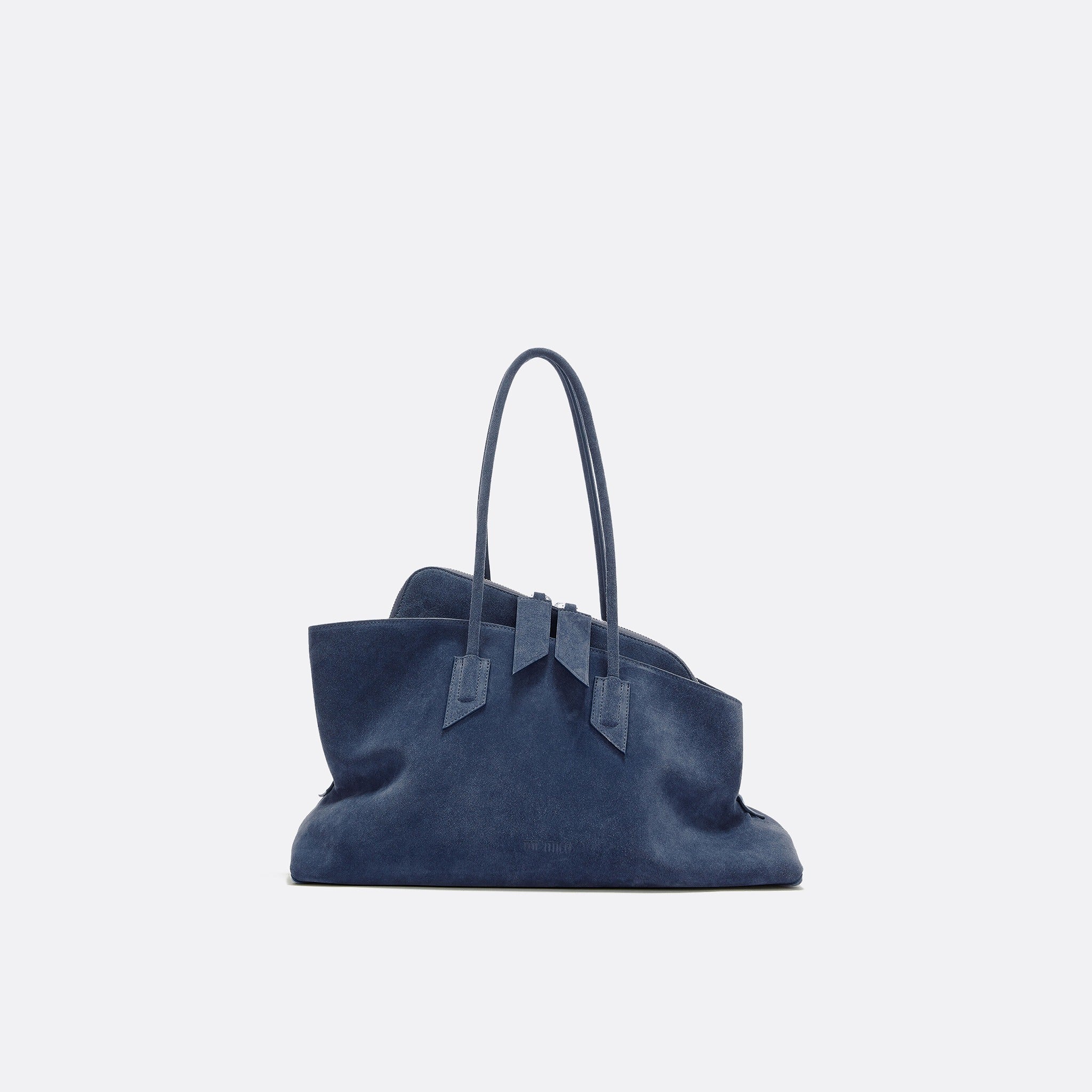 The Attico La Passeggiata Medium Top Handle Bag in Sapphire Blue
