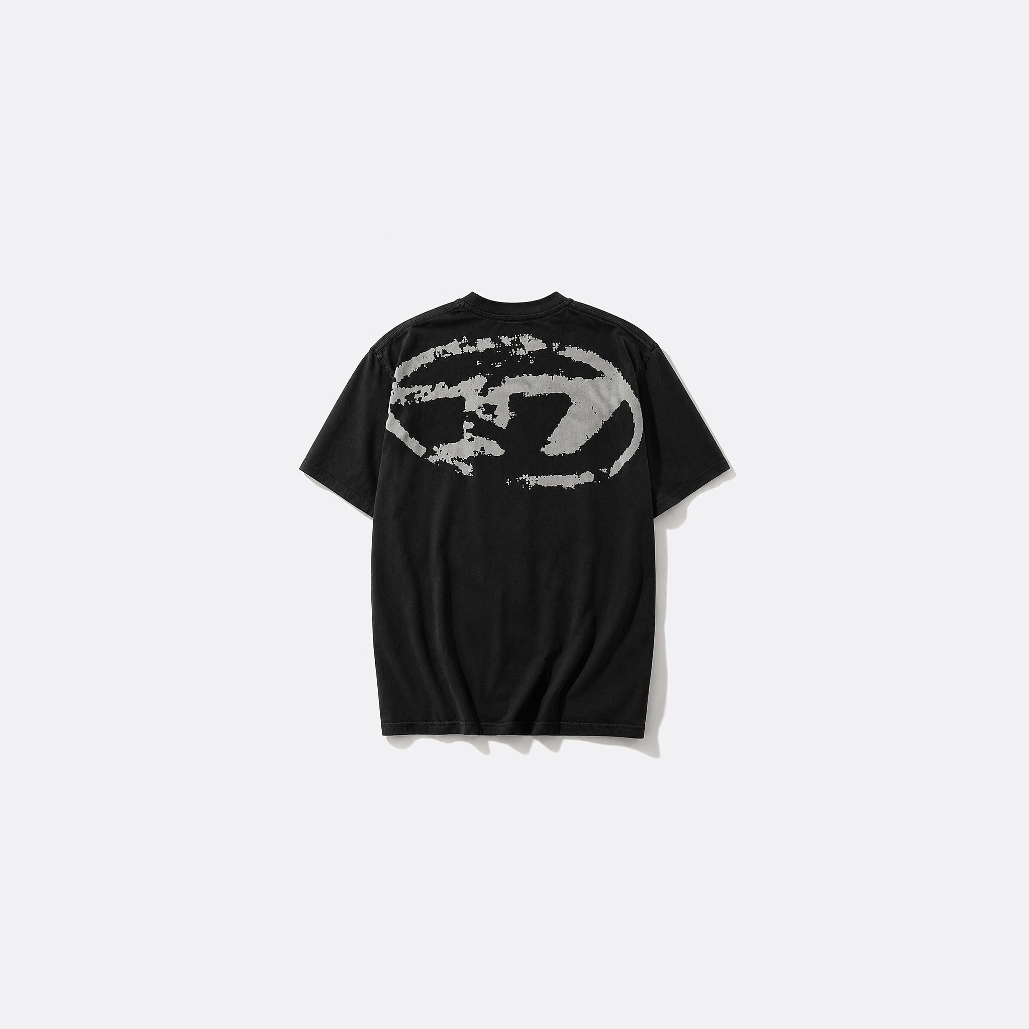 Distressed T-Shirt with Flocked Oval D Logo from Diesel