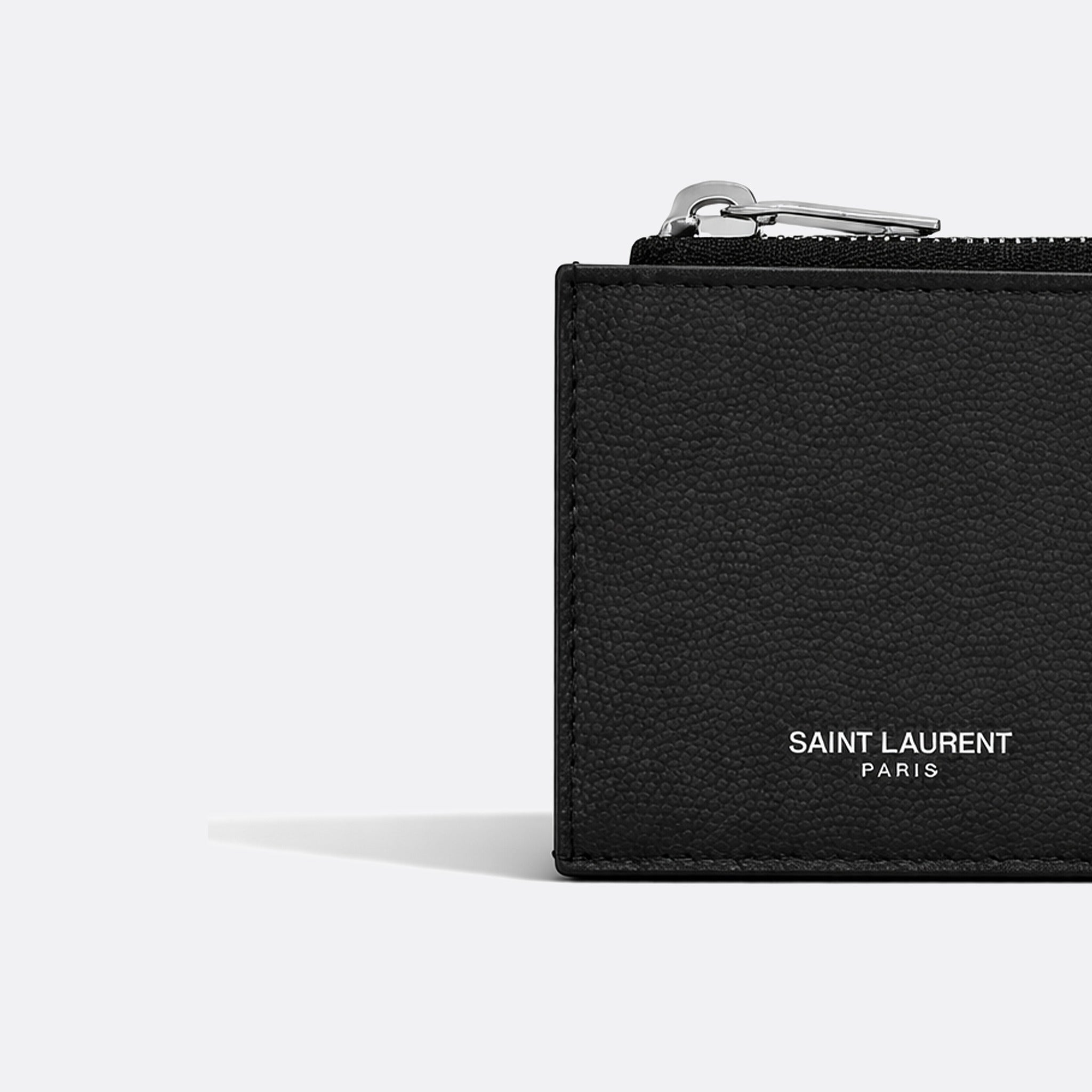 Fragments Zipped Card Case from Saint Laurent