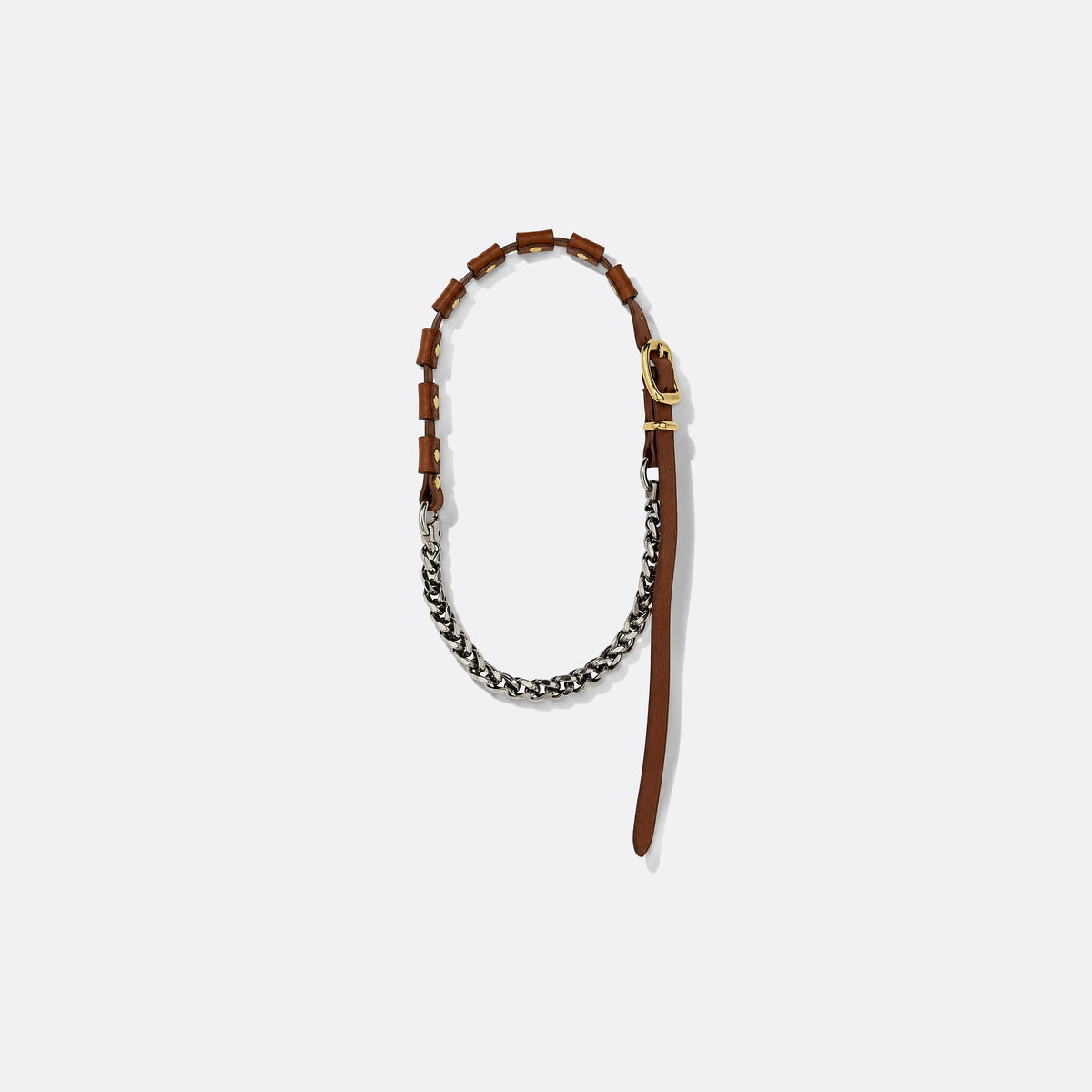 Metal and Leather Necklace from Miu Miu