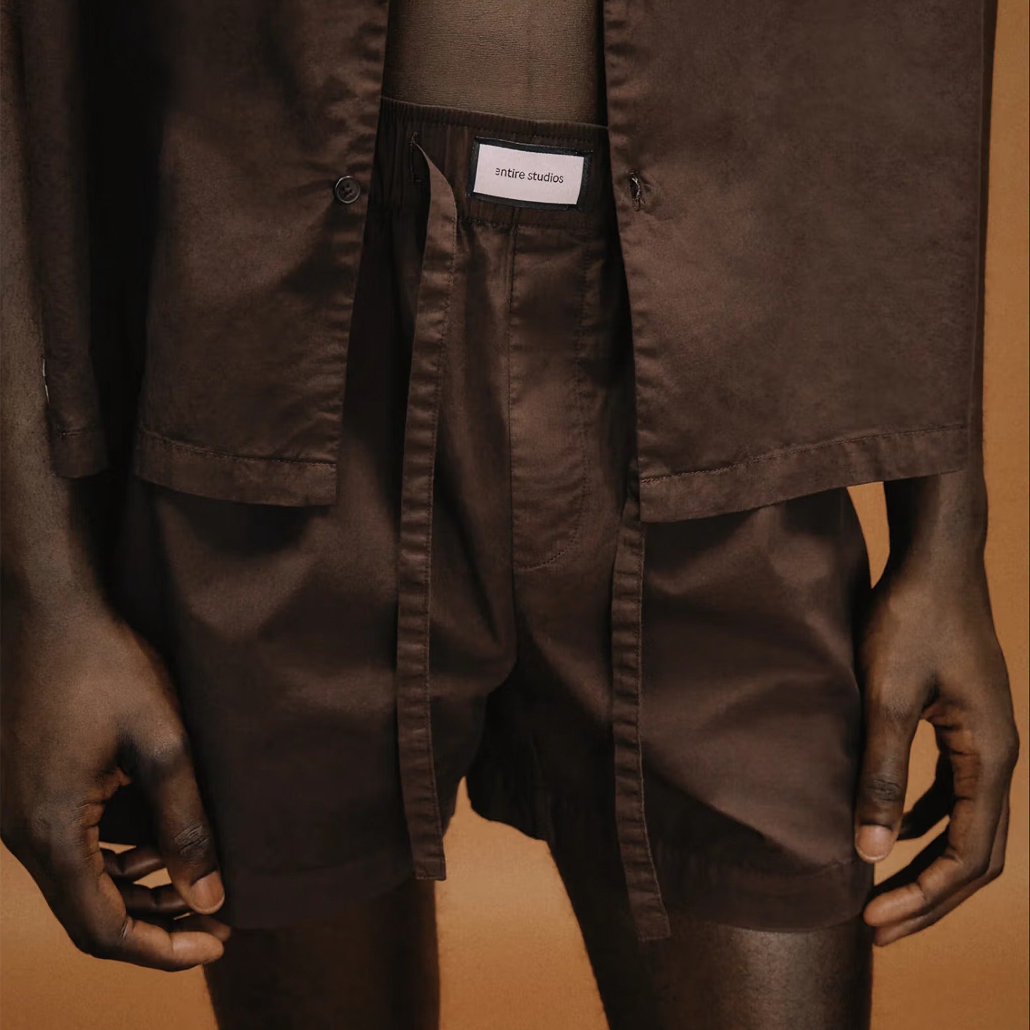 Pajama Shorts from Entire Studios in Brown