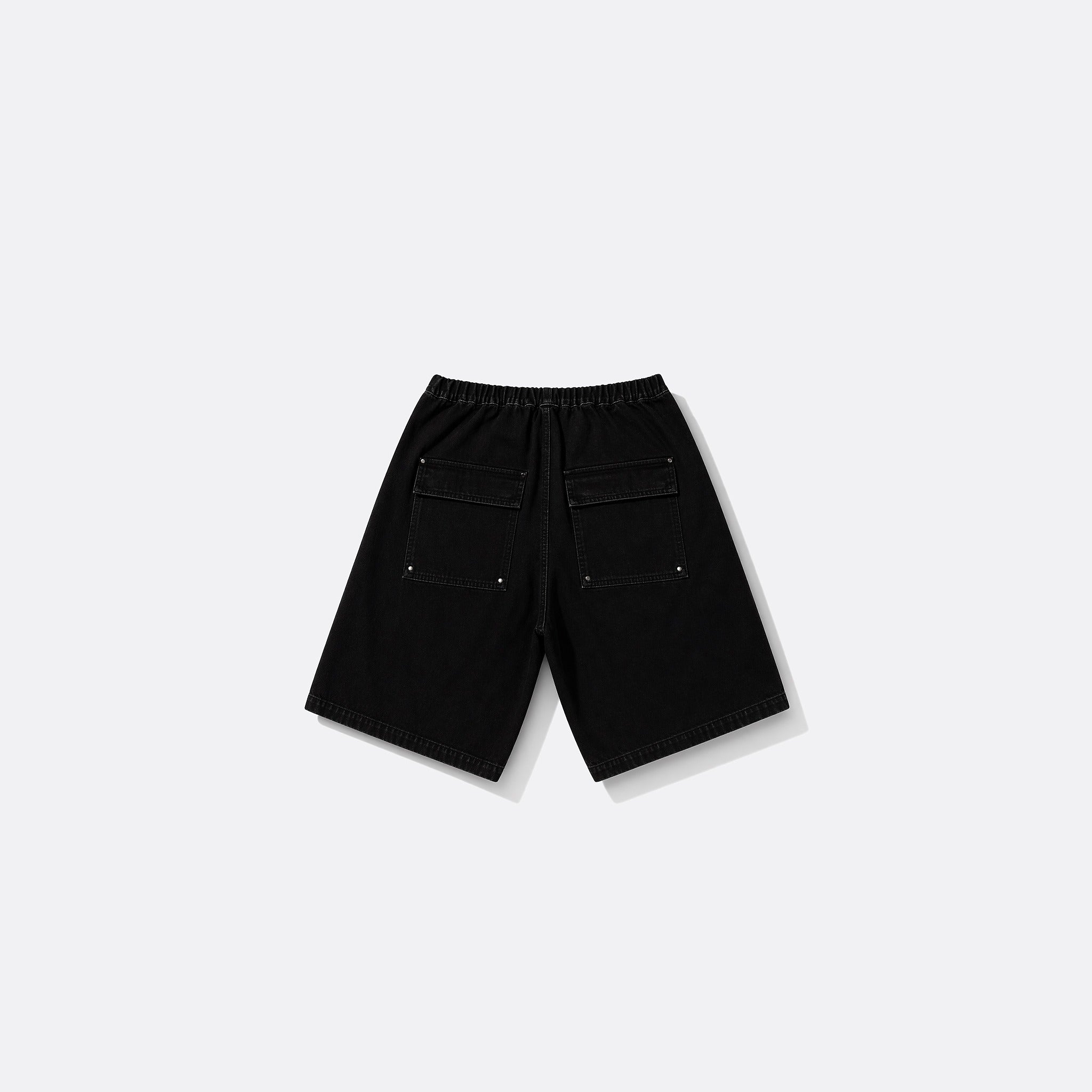 Entire Studios Spar Denim Shorts in Magnetite Black