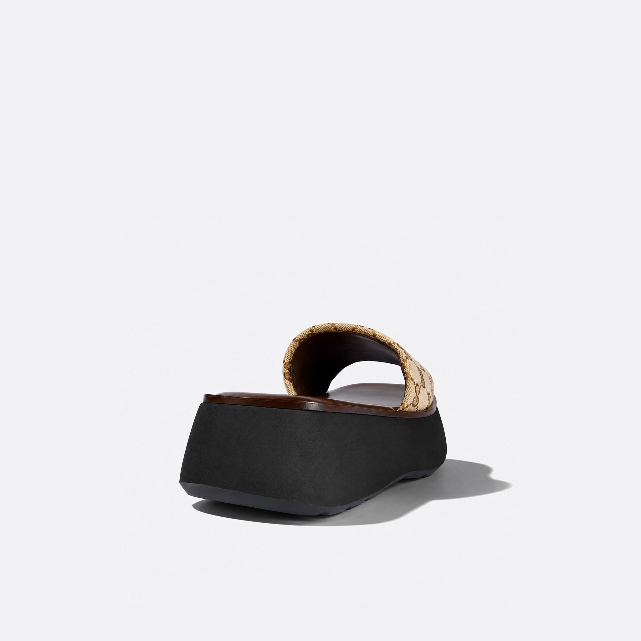 GG Canvas Flatform Slide Sandals from Gucci
