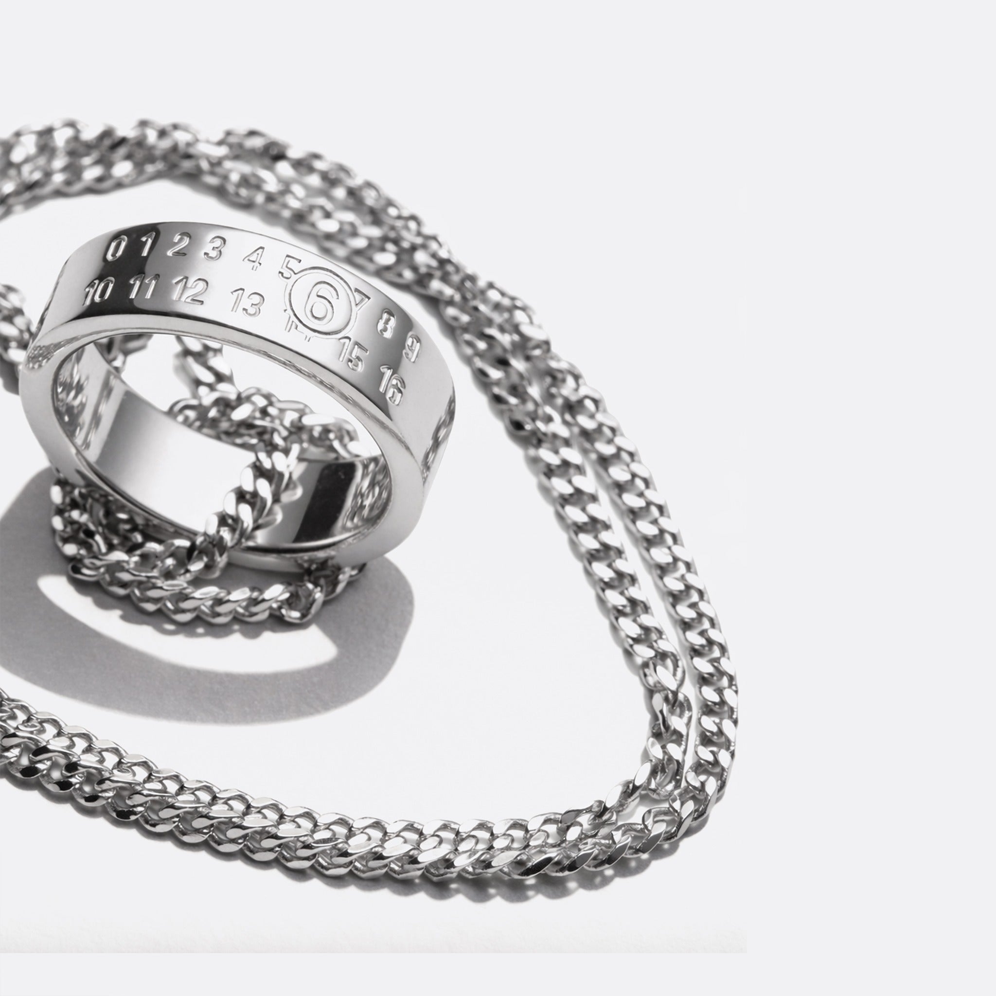 Numeric Signature Pendant Ring Necklace from MM6 Maison Margiela