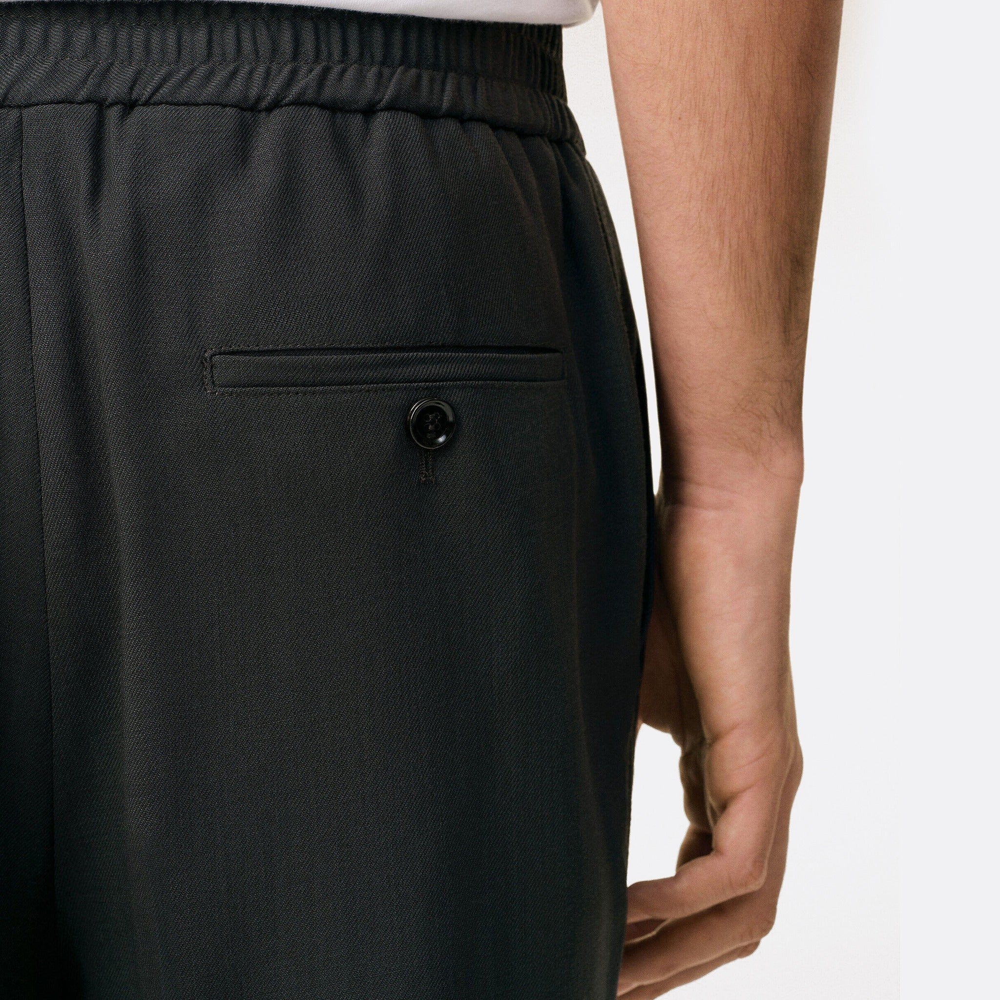 Wool Elasticated Waist Trousers from AMI Paris in Grey