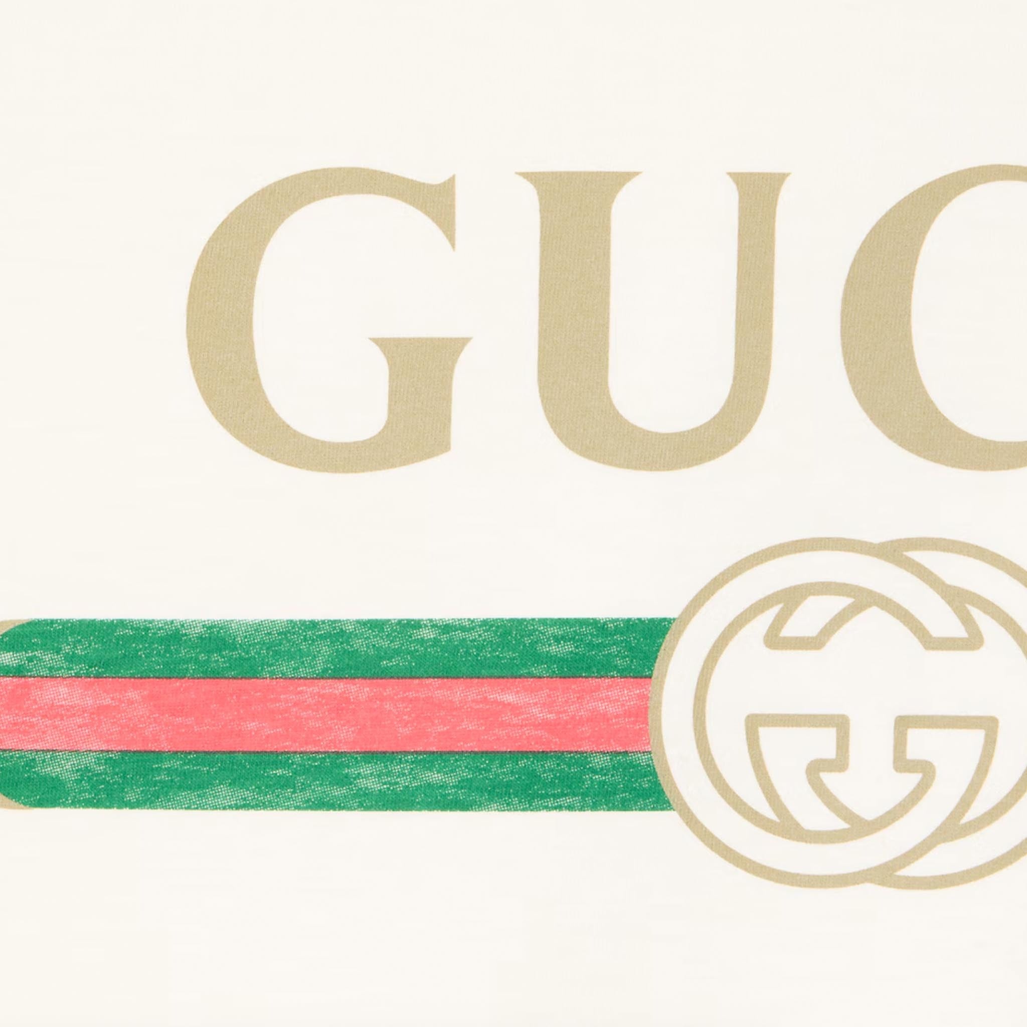 Cotton Jersey and Silk T-Shirt with Interlocking G Print from Gucci