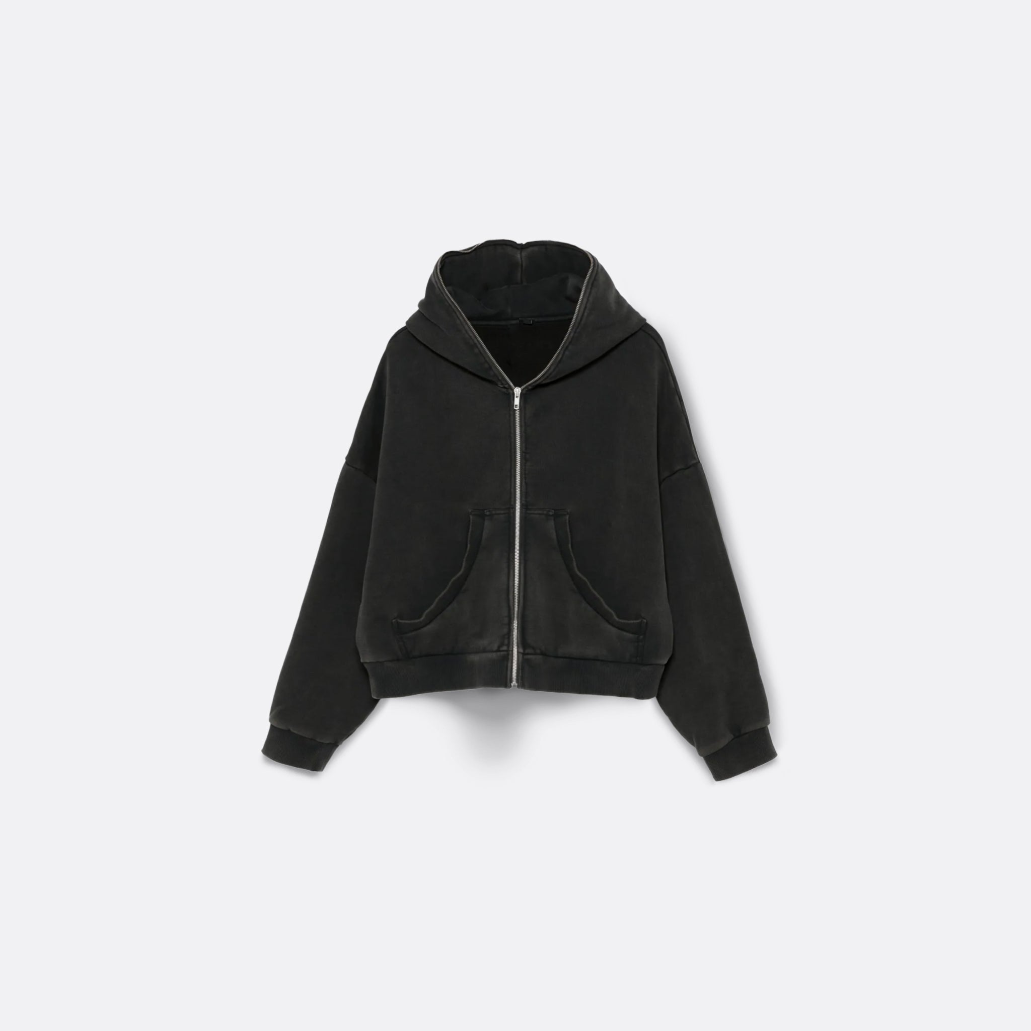 Entire Studios Eternal Zip Sweatshirt in Washed Black