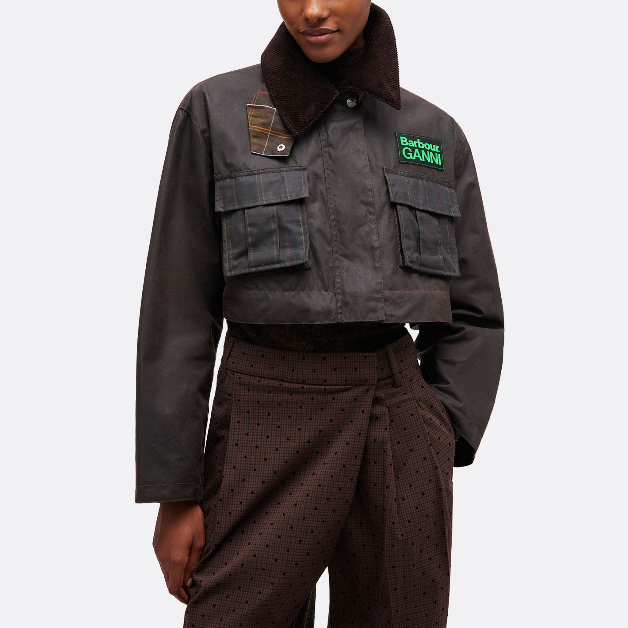 The Waxed Peplum Jacket from GANNI x Barbour