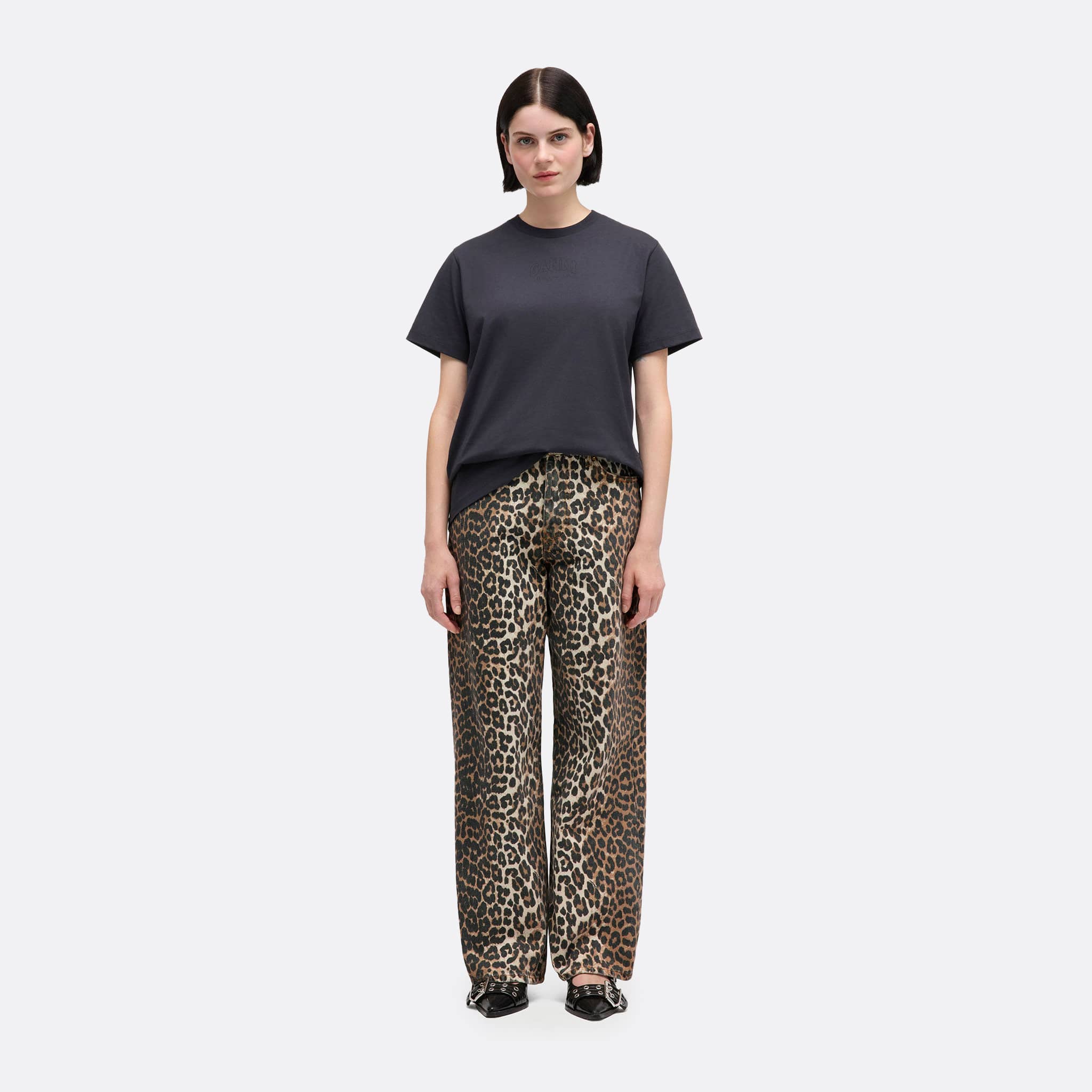 Lari Jeans from GANNI in Leopard