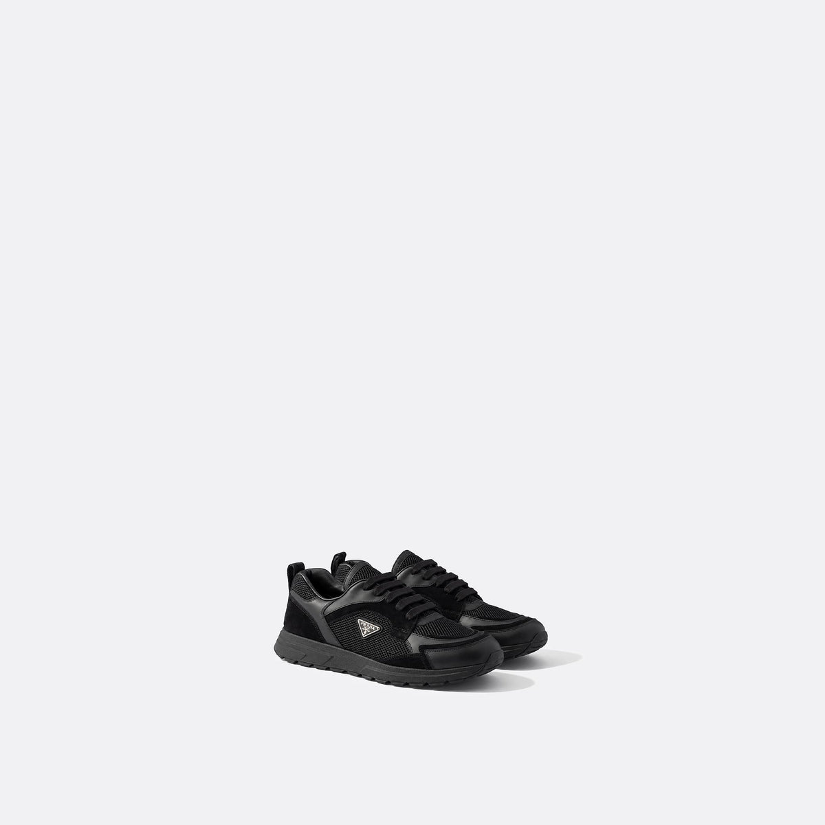 Prax Leather and Fabric Sneakers from Prada