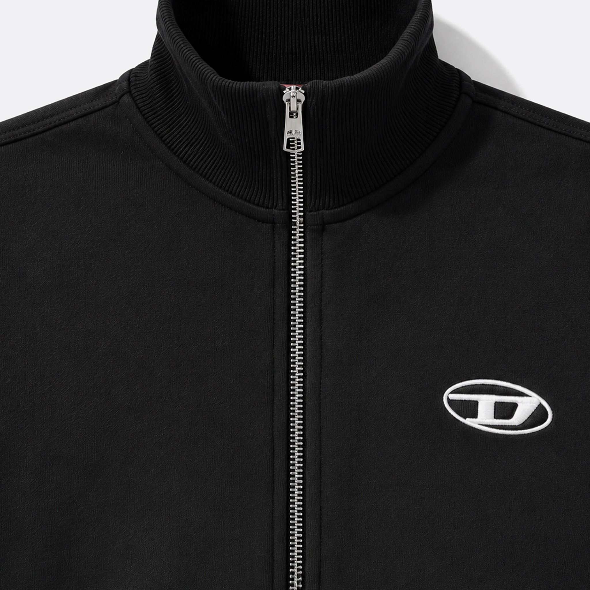 Zip-Up Sweatshirt with Metallic Oval D Logo from Diesel