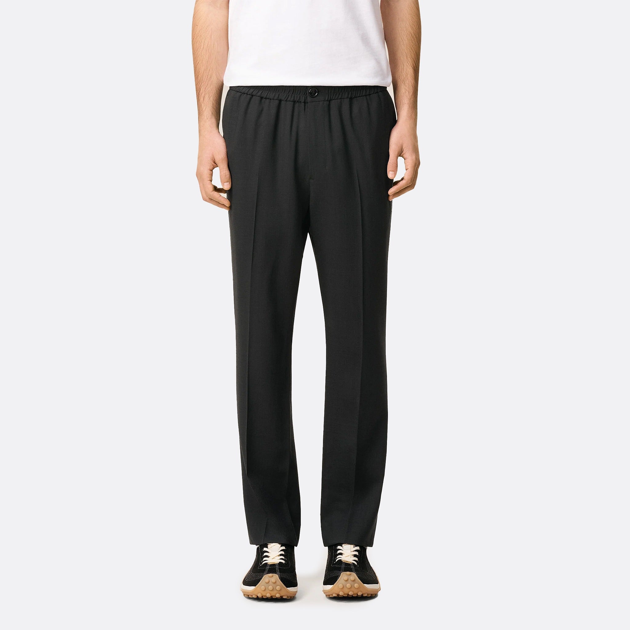 Wool Elasticated Waist Trousers from AMI Paris in Grey