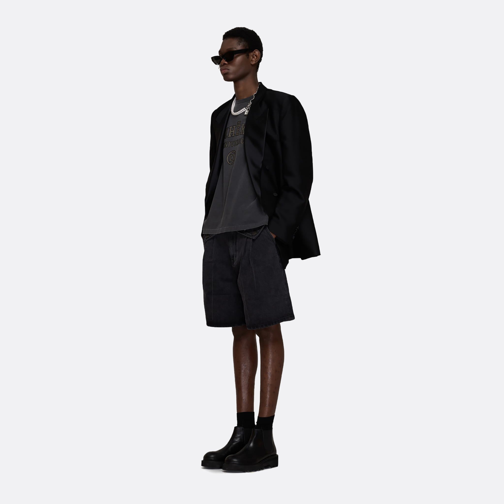 KIMHĒKIM Pearl Tear Cat‑Eye Acetate Sunglasses | Sculptural