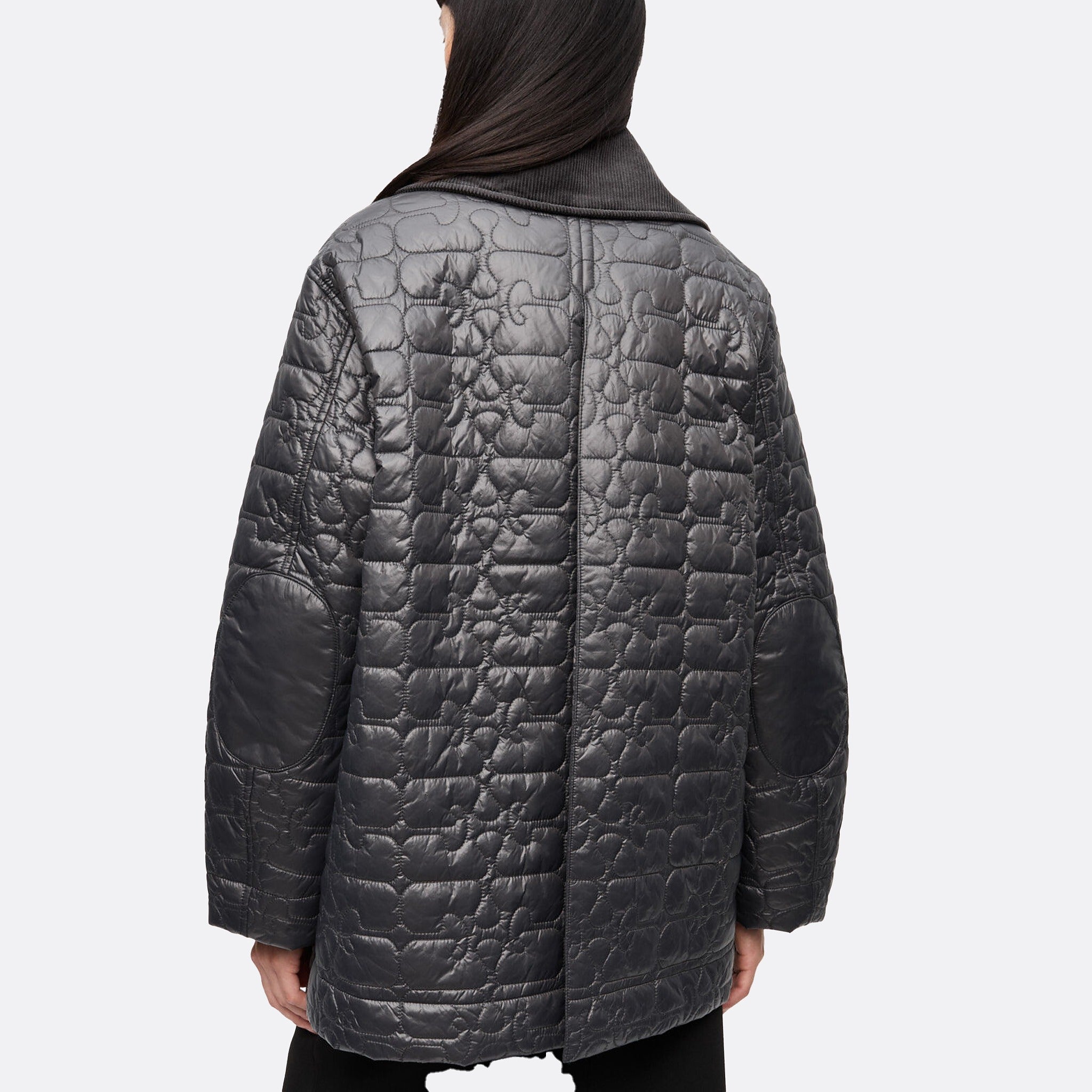 Shiny Quilt Midi Jacket from Ganni